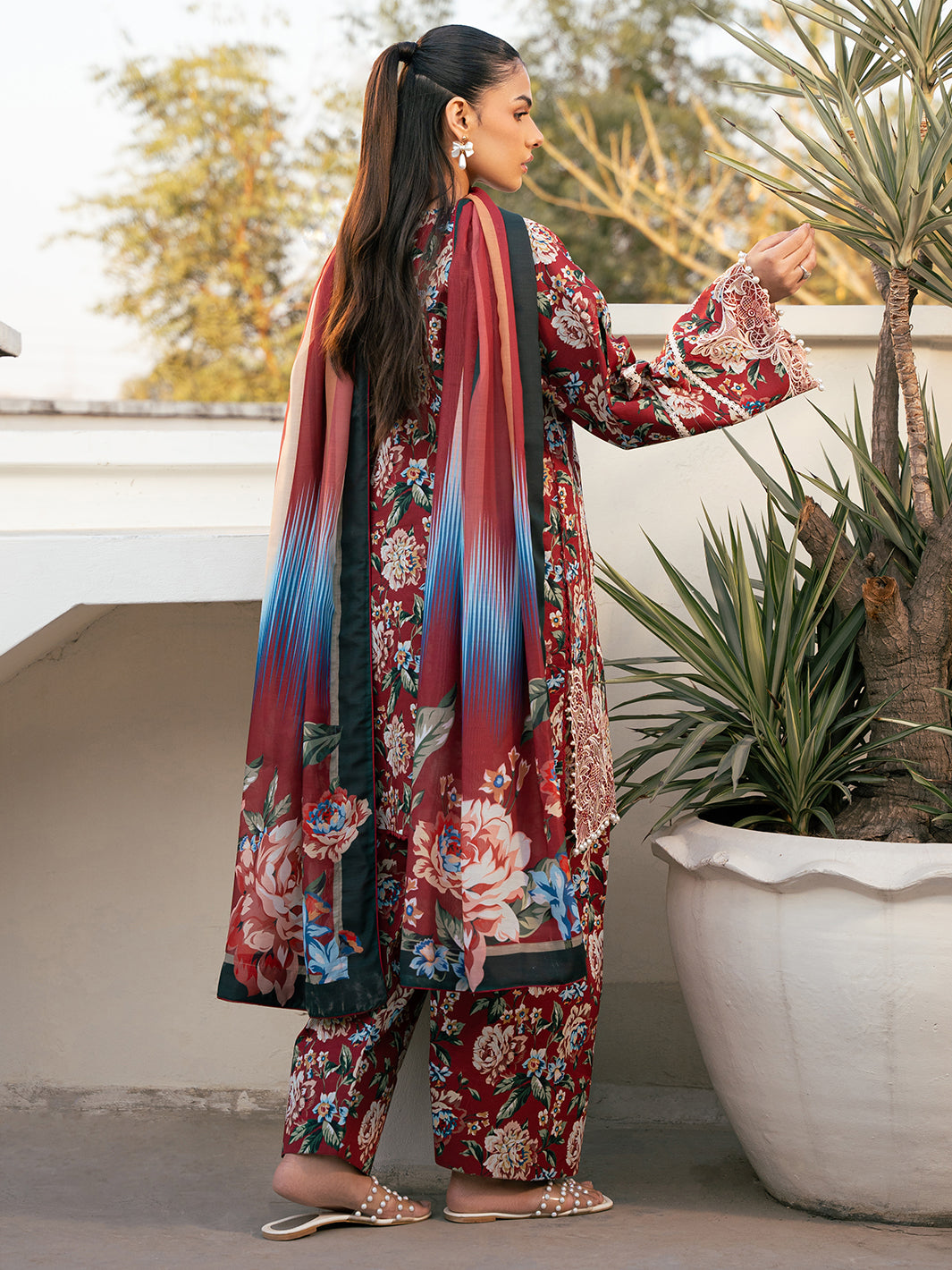 Bin Ilyas | Hazel Printed Lawn 25 | 2076 - B
