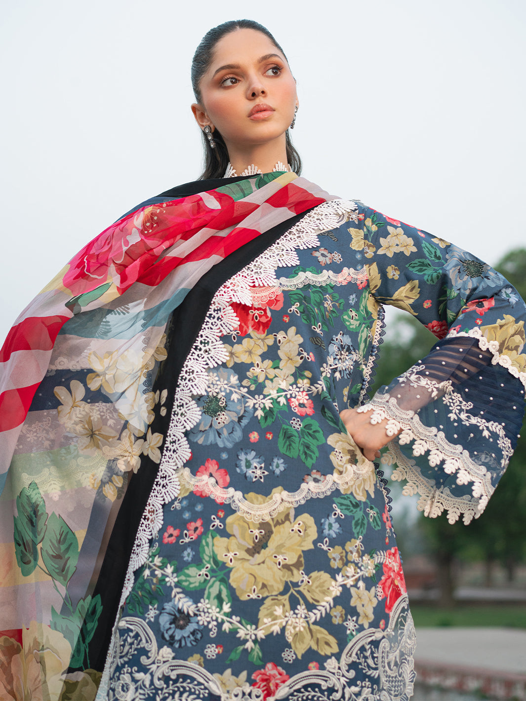 Bin Ilyas | Naqsh Naaz Luxury Lawn 25 | 2081 - B