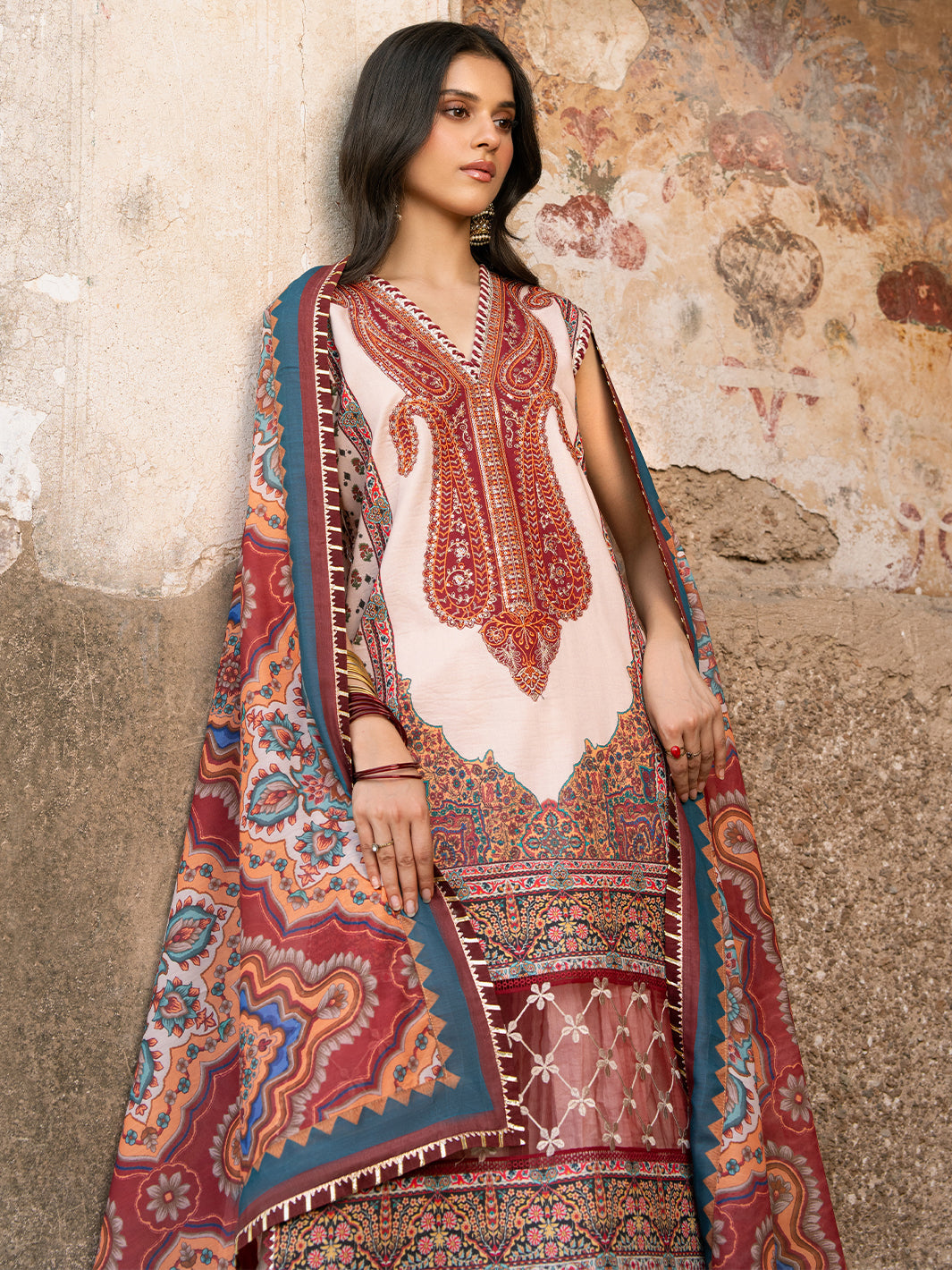 Bin Ilyas | Naqsh Naaz Luxury Lawn 25 | 2083 - A