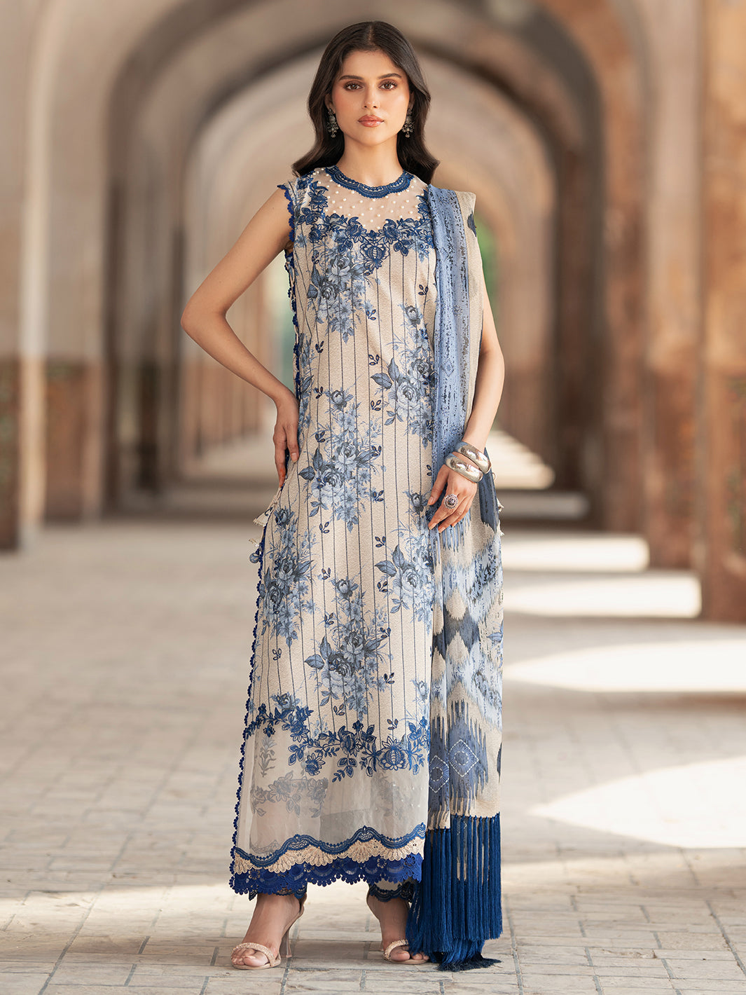 Bin Ilyas | Naqsh Naaz Luxury Lawn 25 | 2087 - A