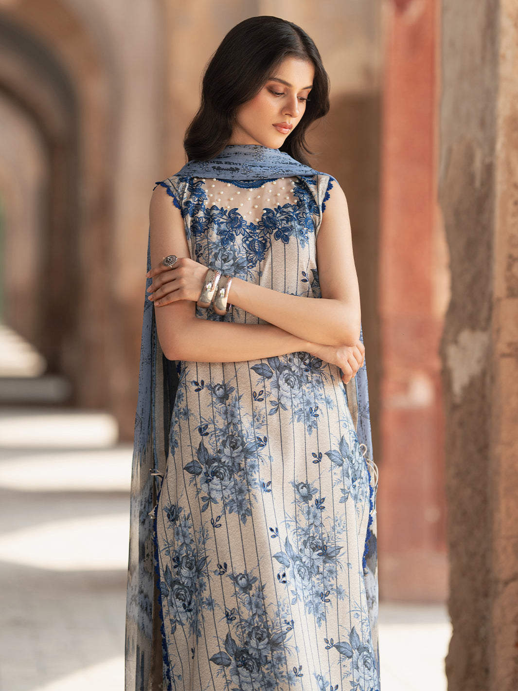 Bin Ilyas | Naqsh Naaz Luxury Lawn 25 | 2087 - A