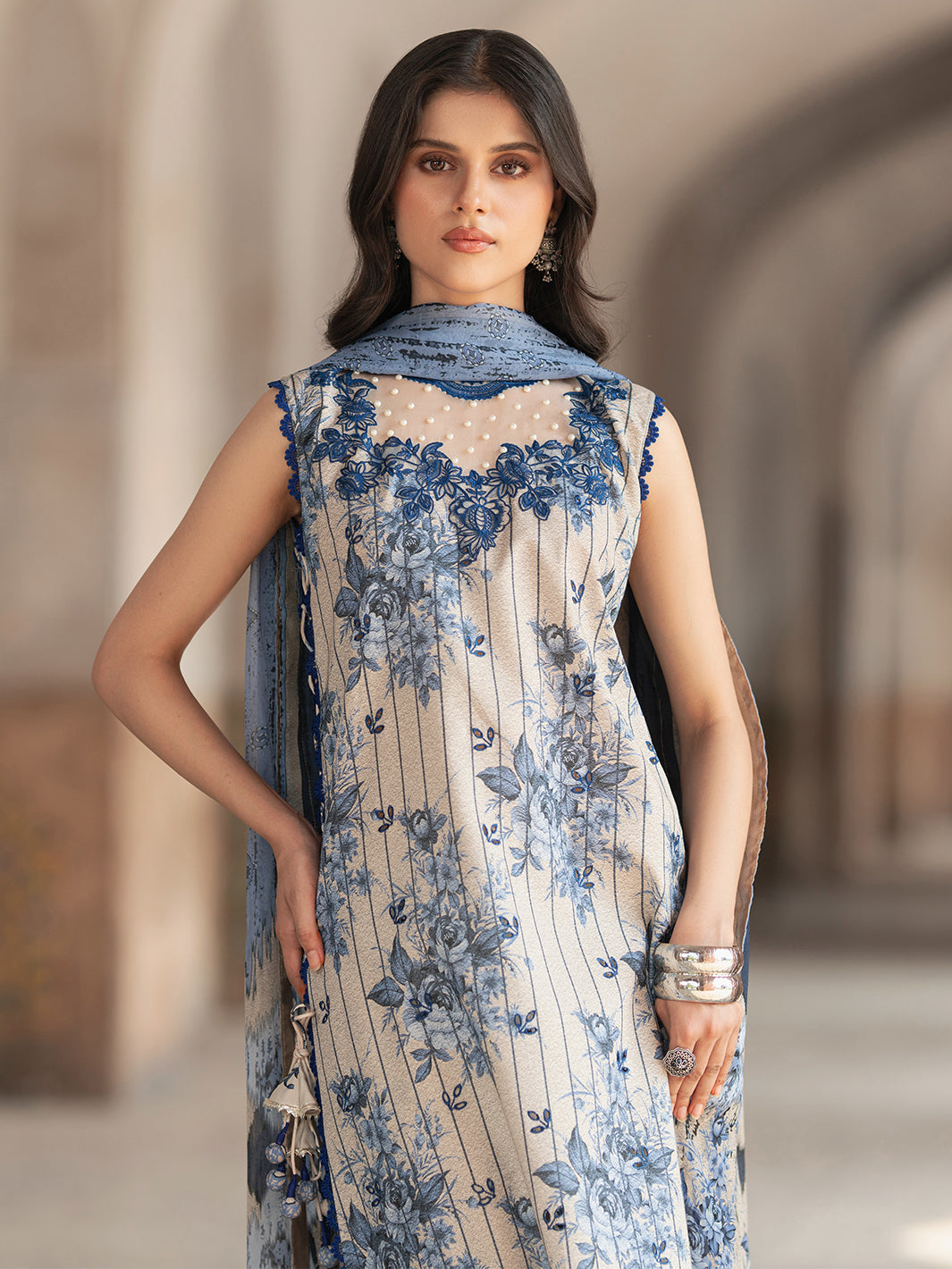Bin Ilyas | Naqsh Naaz Luxury Lawn 25 | 2087 - A