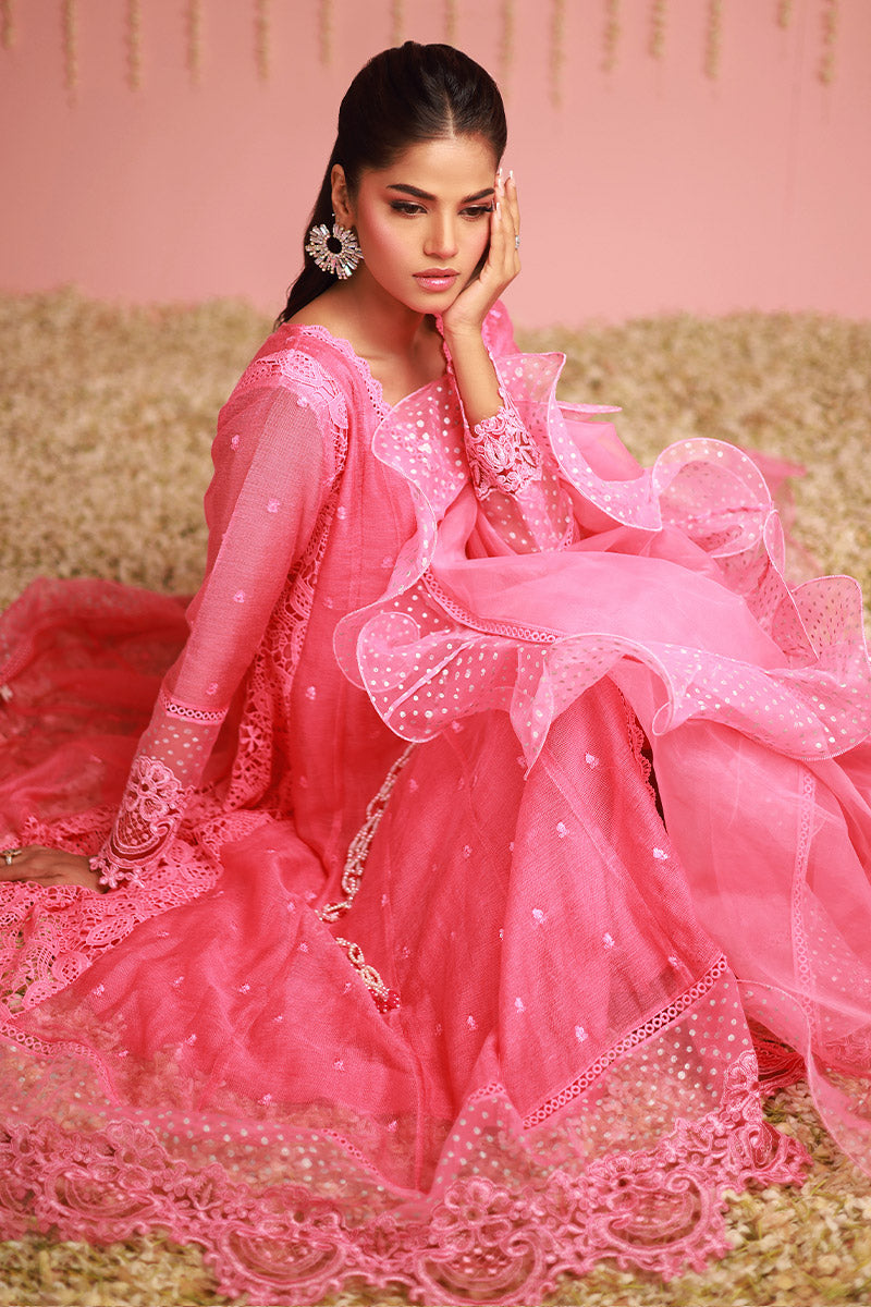 Chic Ophicial | Ruffles Collection | Candy pink Angrakha