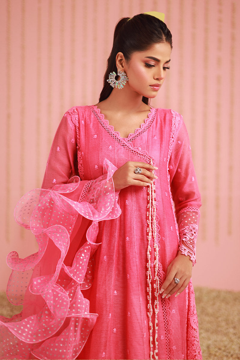Chic Ophicial | Ruffles Collection | Candy pink Angrakha