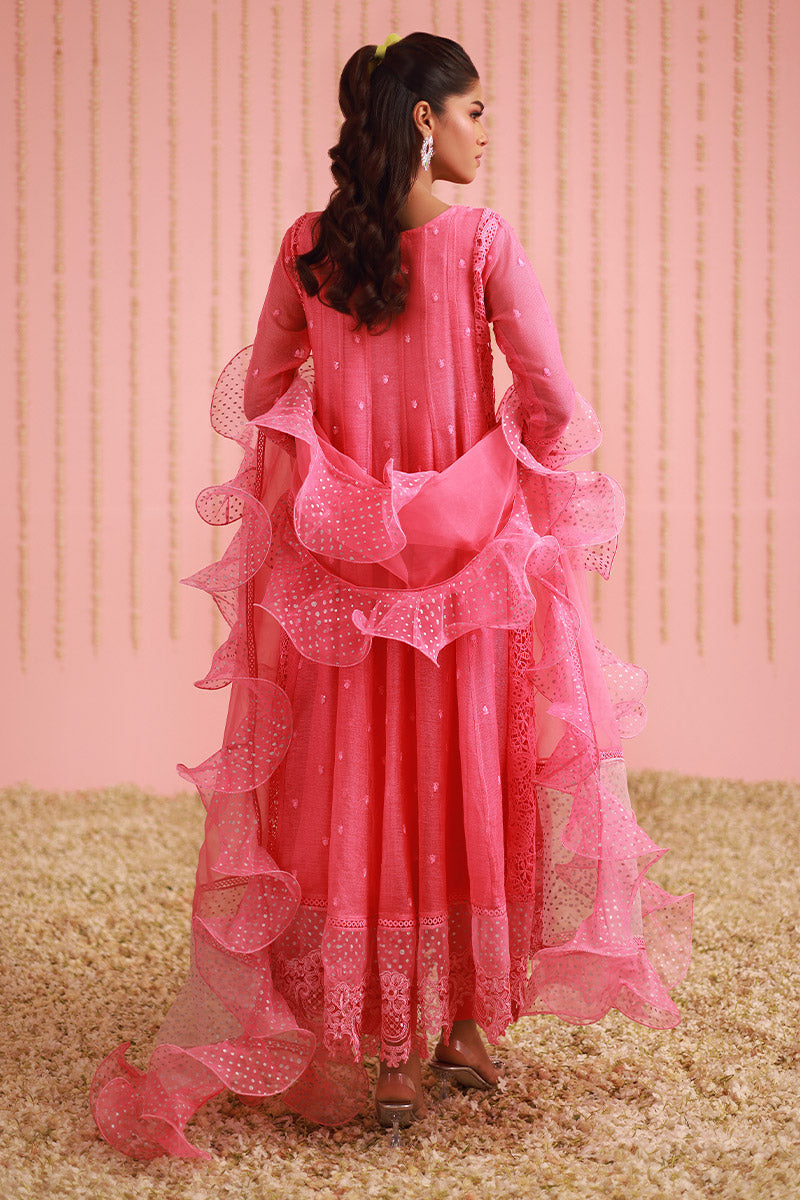 Chic Ophicial | Ruffles Collection | Candy pink Angrakha