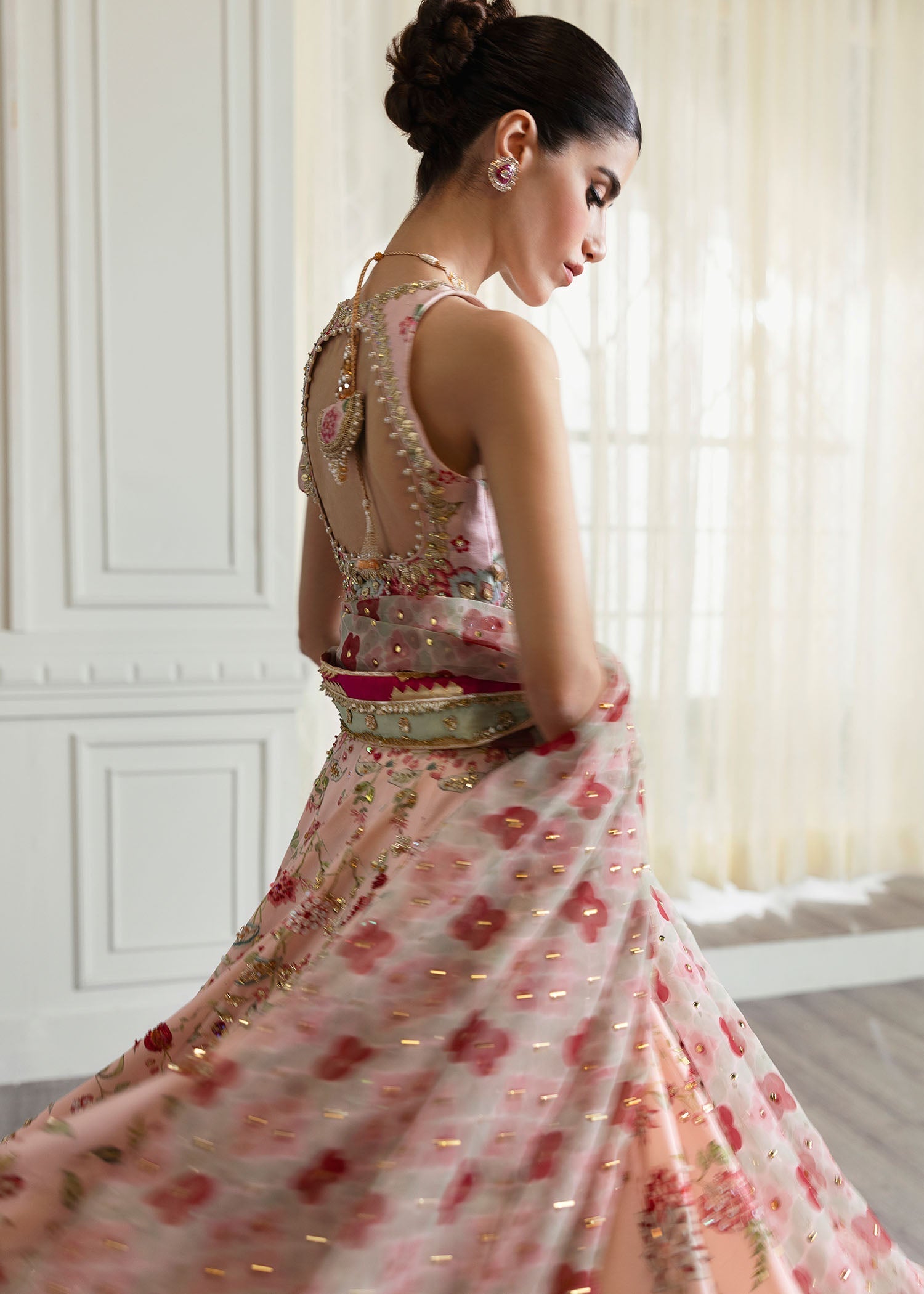 Crimson | A Beautiful Chaos Wedding Collection | Chinoiserie Lehnga