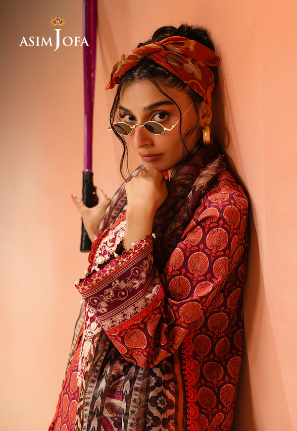 Asim Jofa | Summer Rhapsody | AJUBU-26 Printed Embroidered Lawn