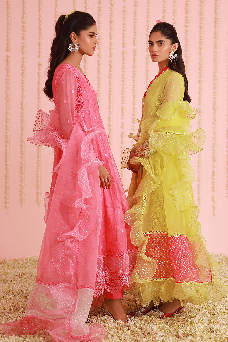 Chic Ophicial | Ruffles Collection | Candy pink Angrakha