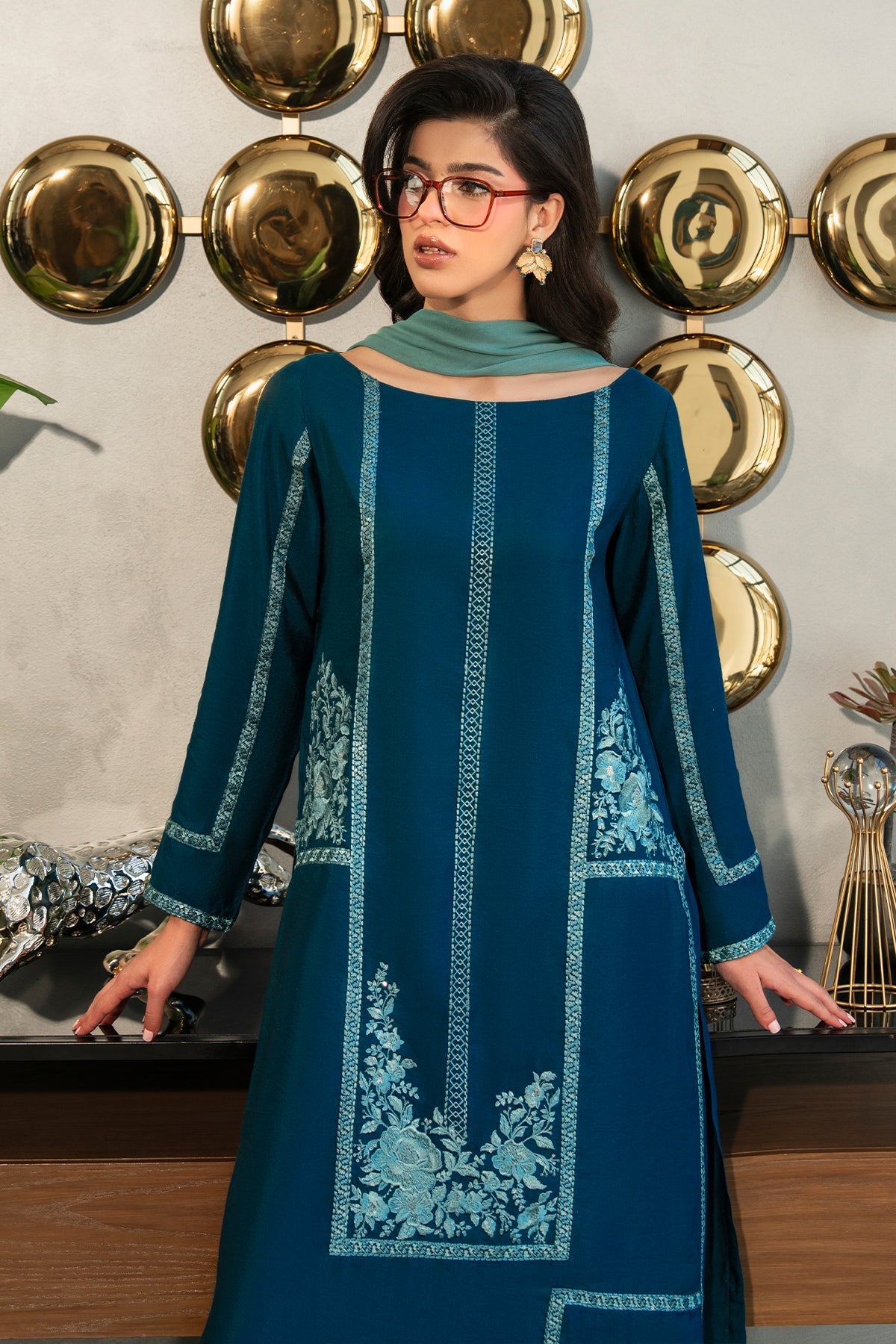 Erum Khan | Eid Edit 25 |  Midnight Teal