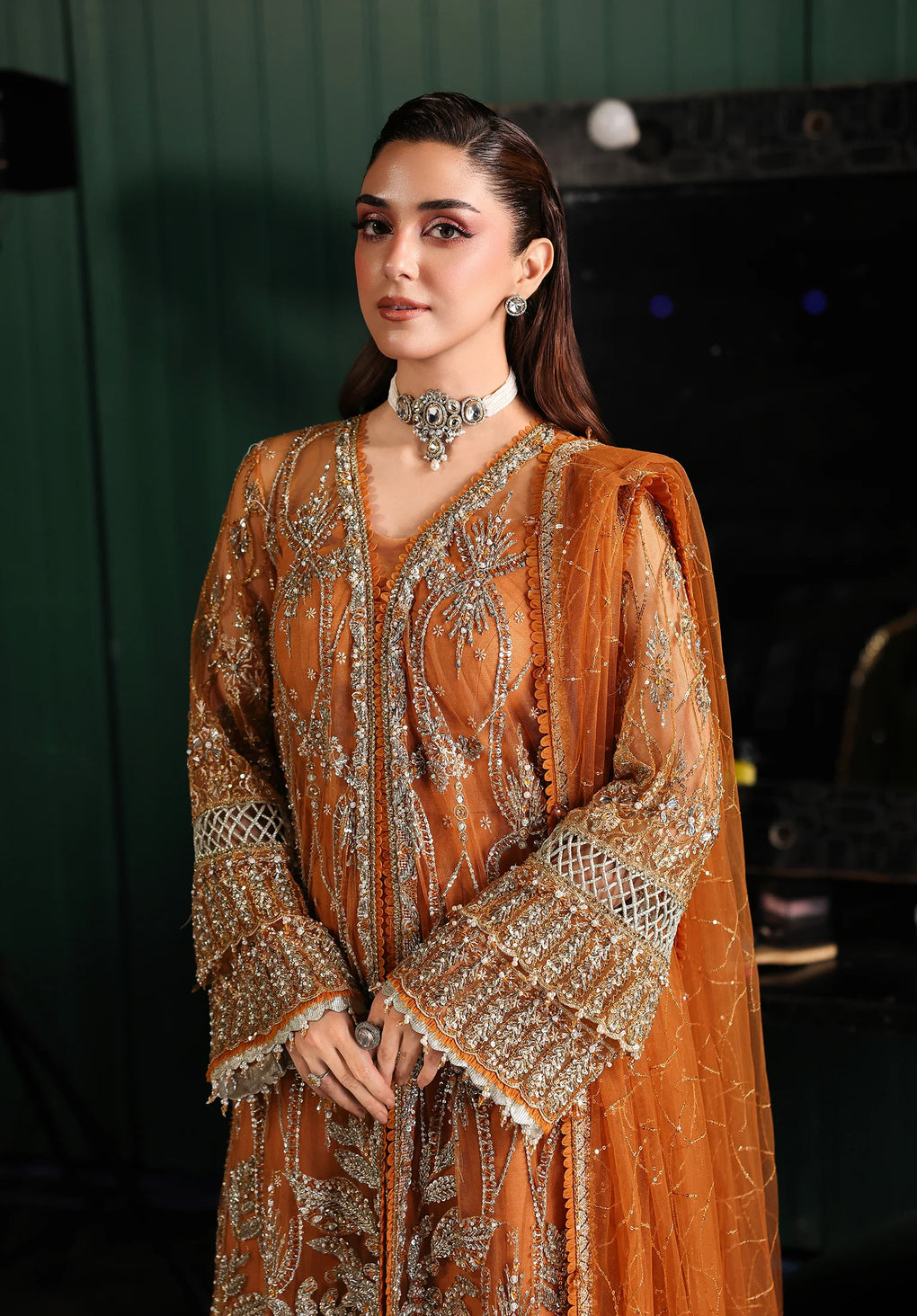 Elaf Premium | Stardom Formal Handwork 25 | ESH-09 SAFFRON