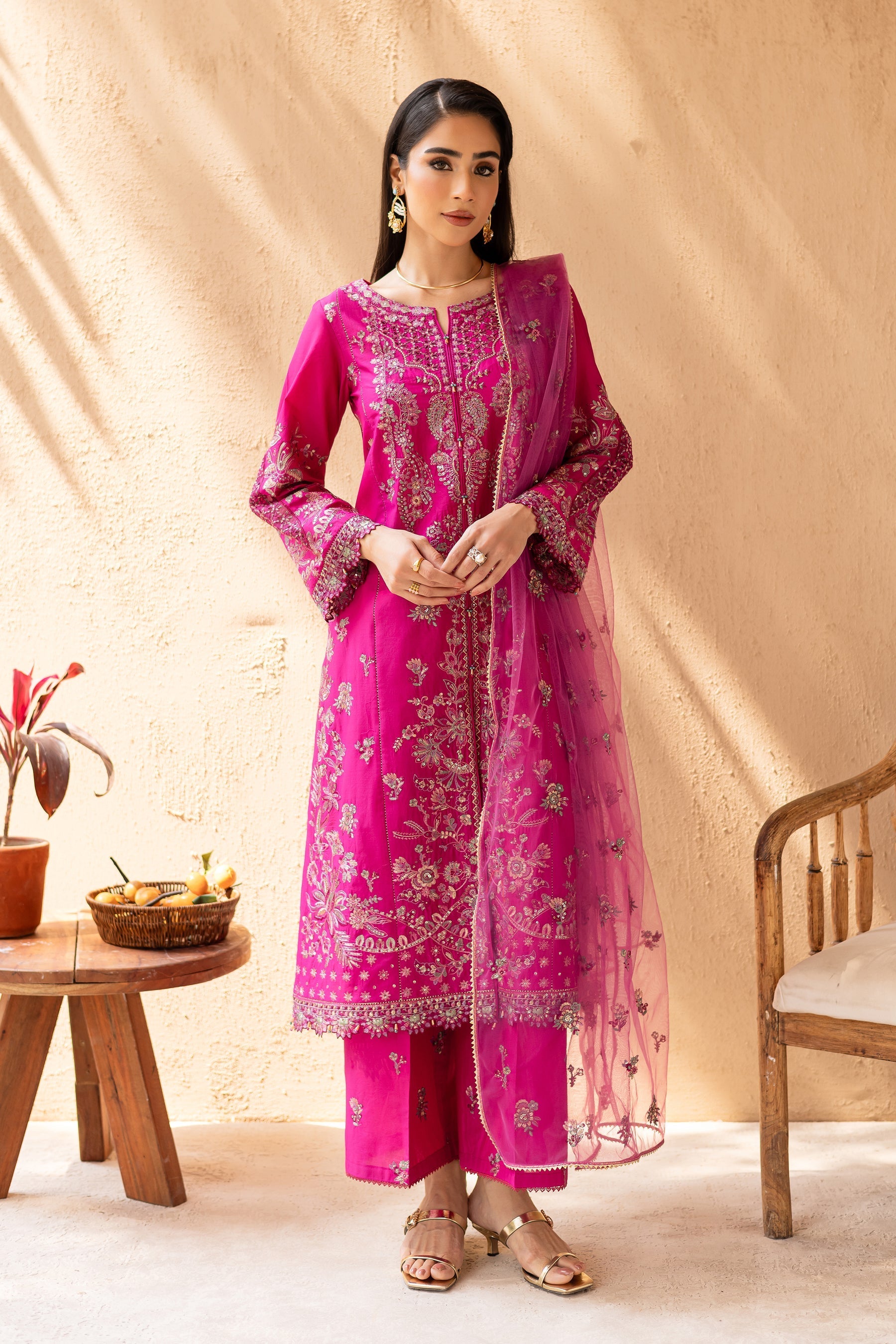 Batik | Nyra Embroidered Summer Solids |Dastak