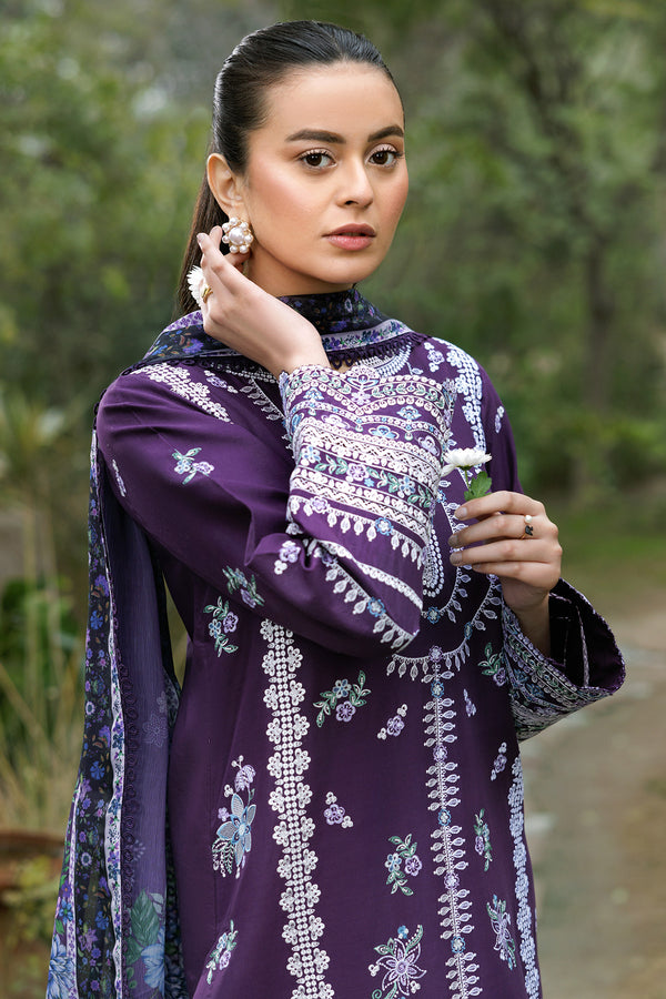 Farasha | Summer Weaves Embroidered Lawn | Regal Iris
