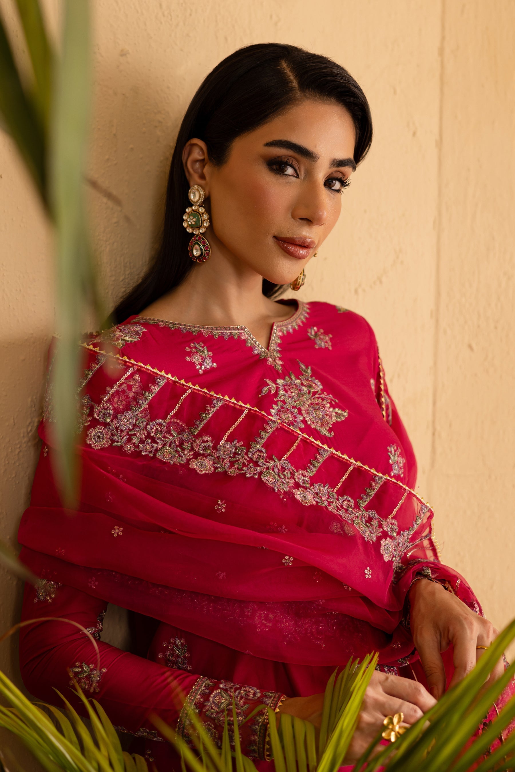 Batik | Nyra Embroidered Summer Solids | Zinnia