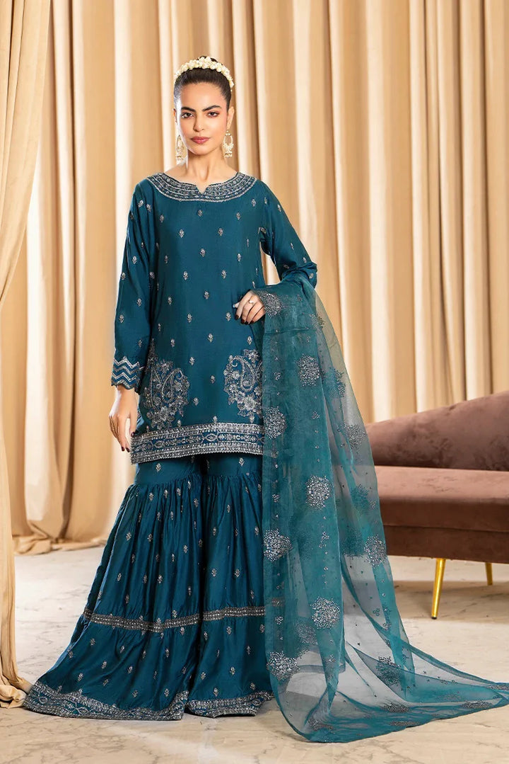 Ellena | Pret Dresses | 3-PC Stitched Embroidered Suit  815BLS