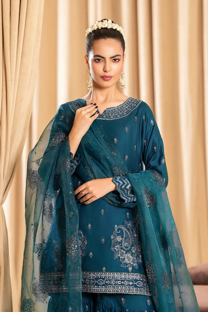 Ellena | Pret Dresses | 3-PC Stitched Embroidered Suit  815BLS