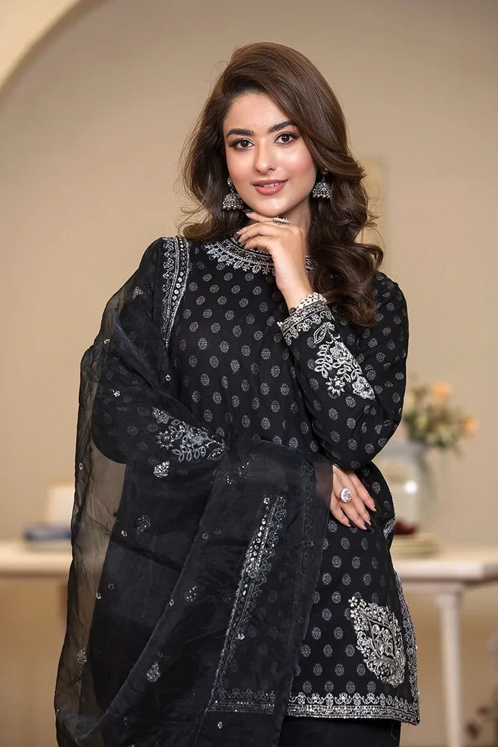 Ellena | Pret Dresses | 3-PC Stitched Embroidered Suit 976BKL