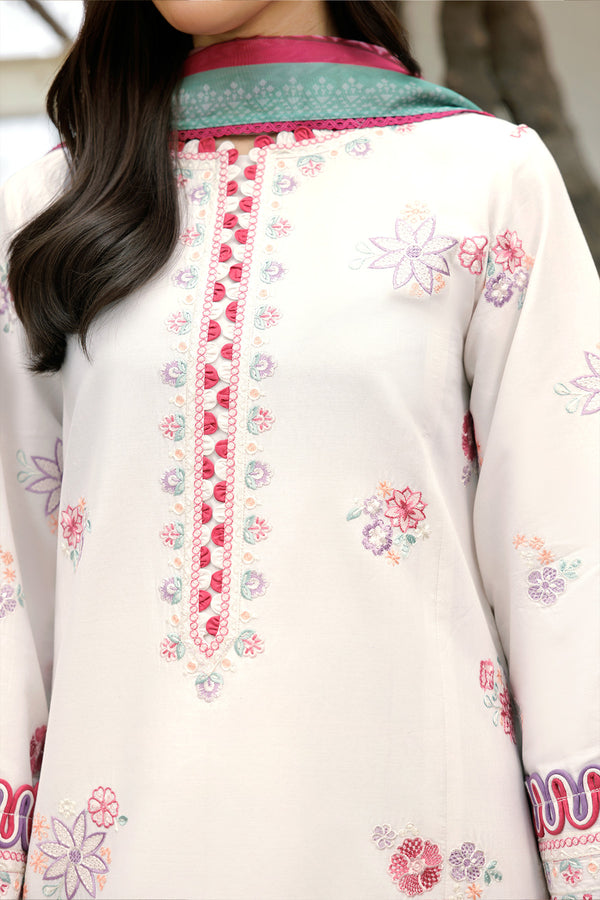 Farasha | Summer Weaves Embroidered Lawn | Pebble Glow