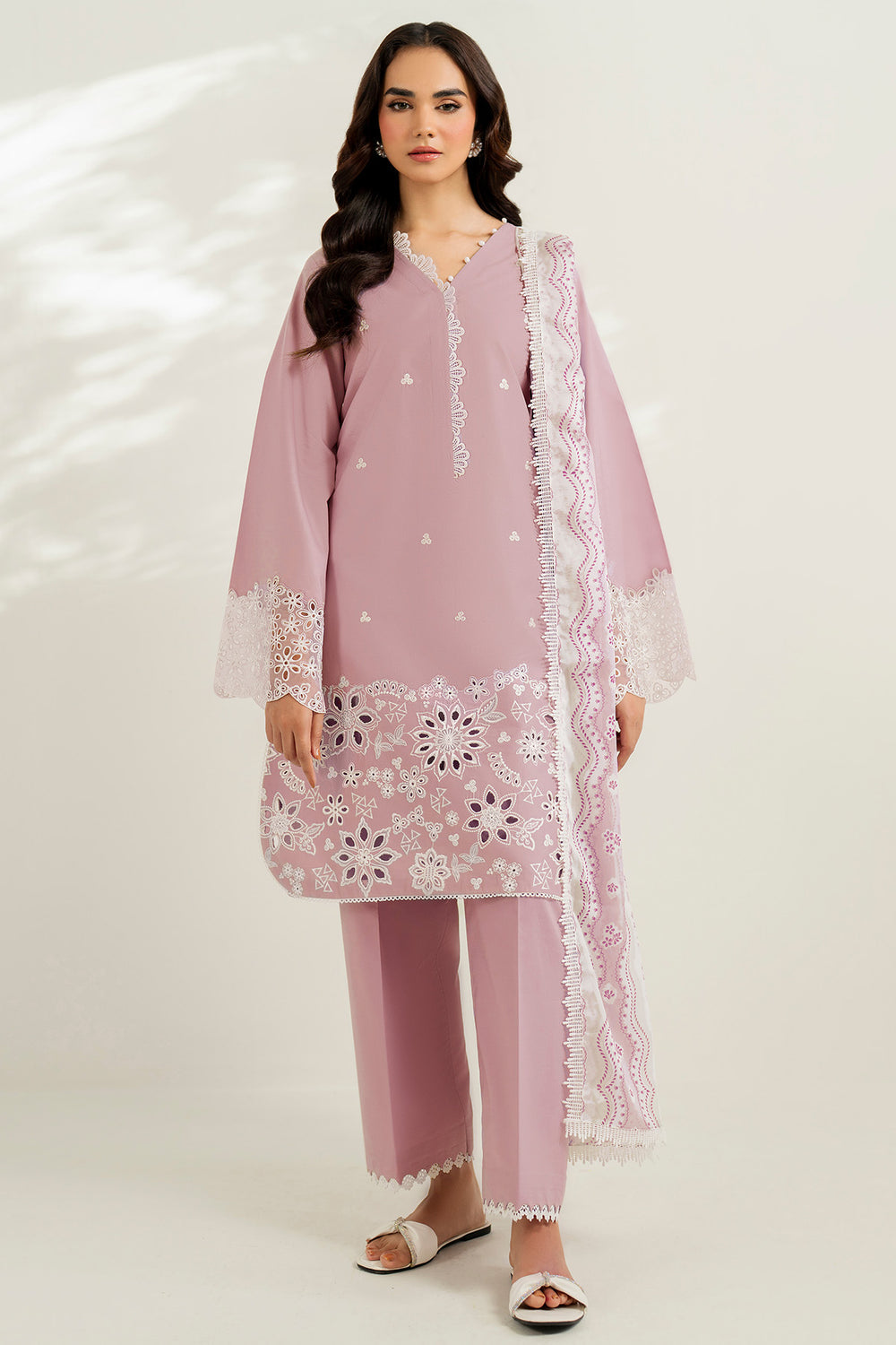 Farasha | Thread Lines Embroidered | Hazel Drape