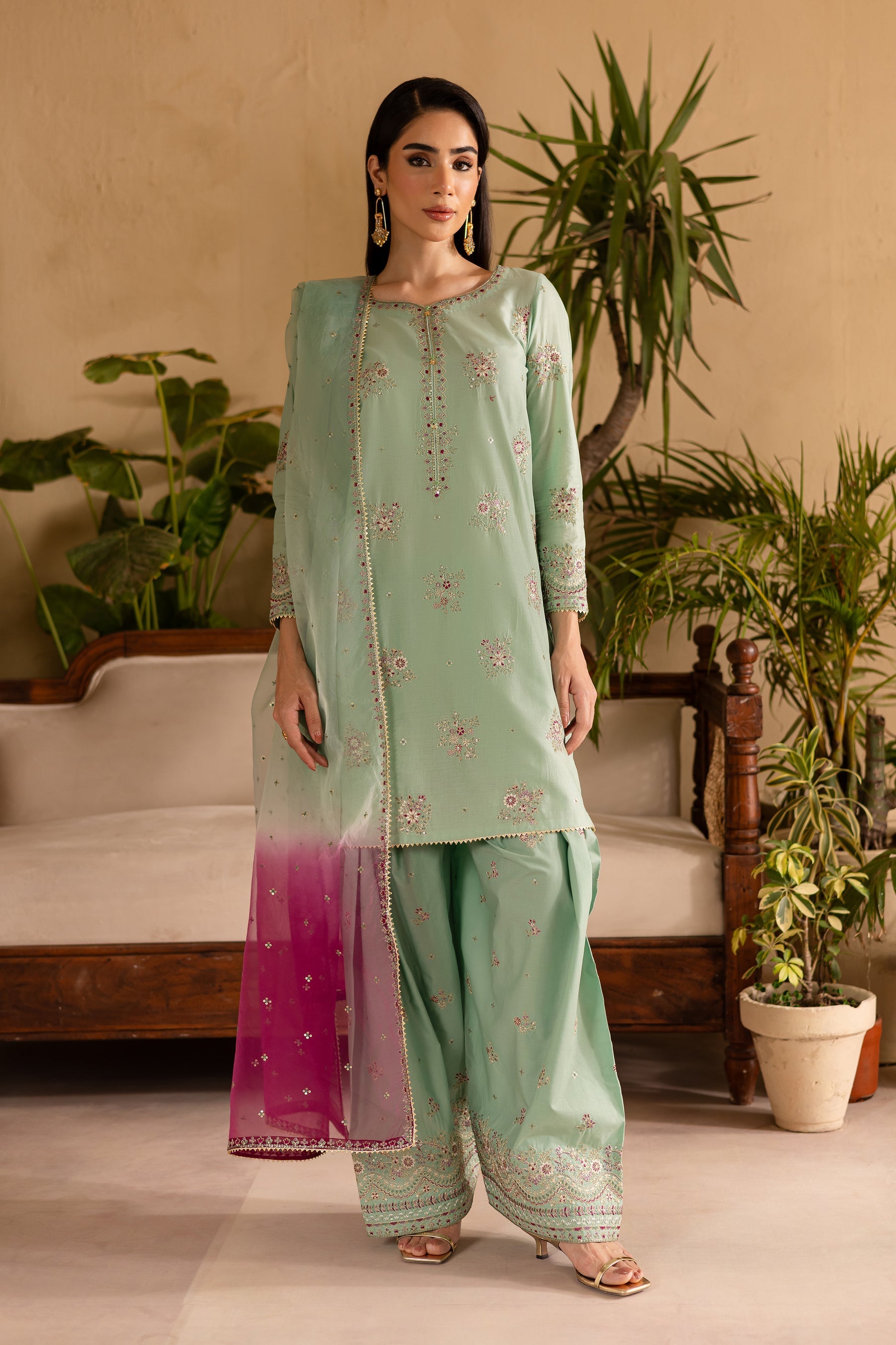 Batik | Nyra Embroidered Summer Solids | Amawas