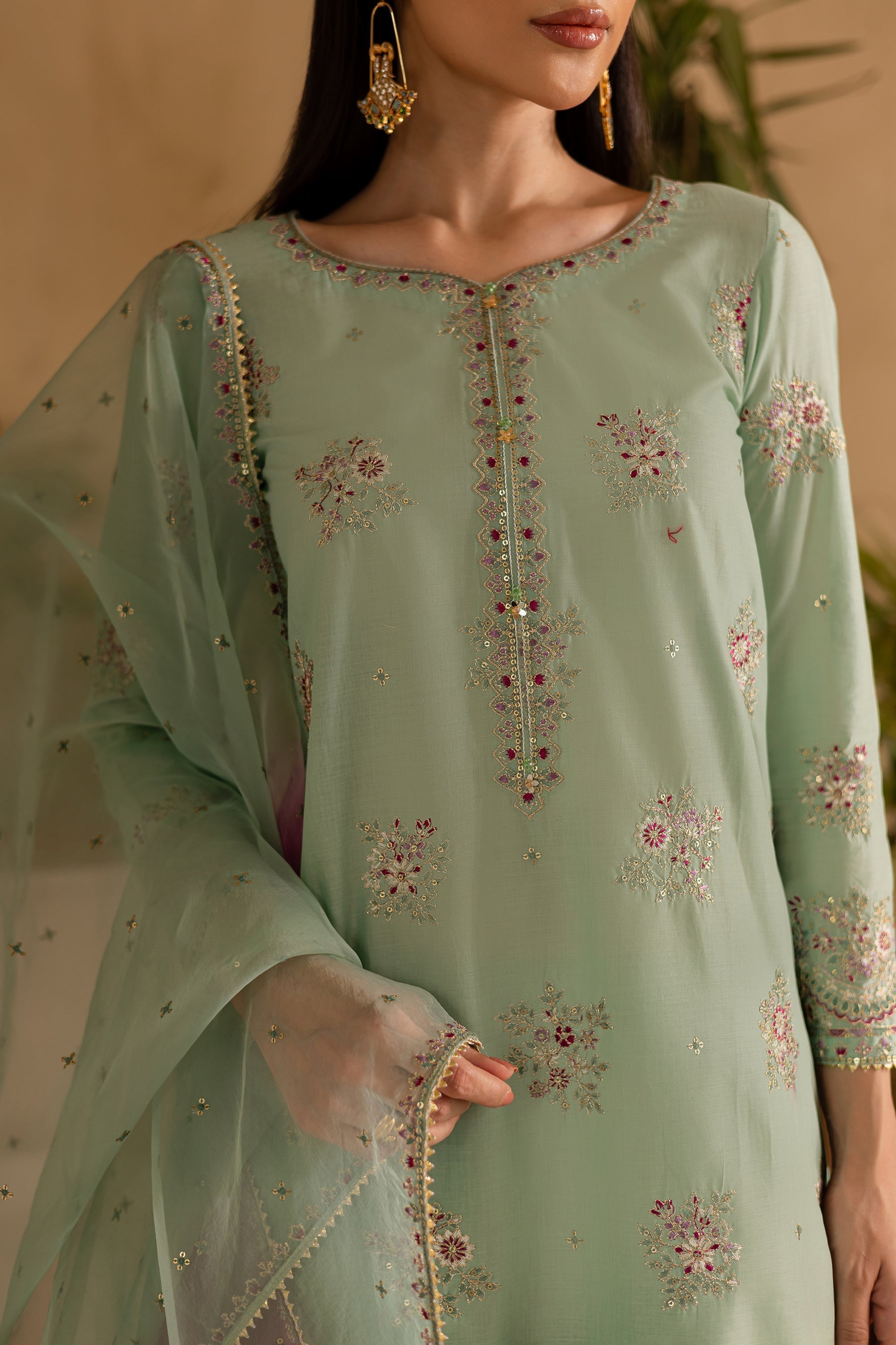 Batik | Nyra Embroidered Summer Solids | Amawas