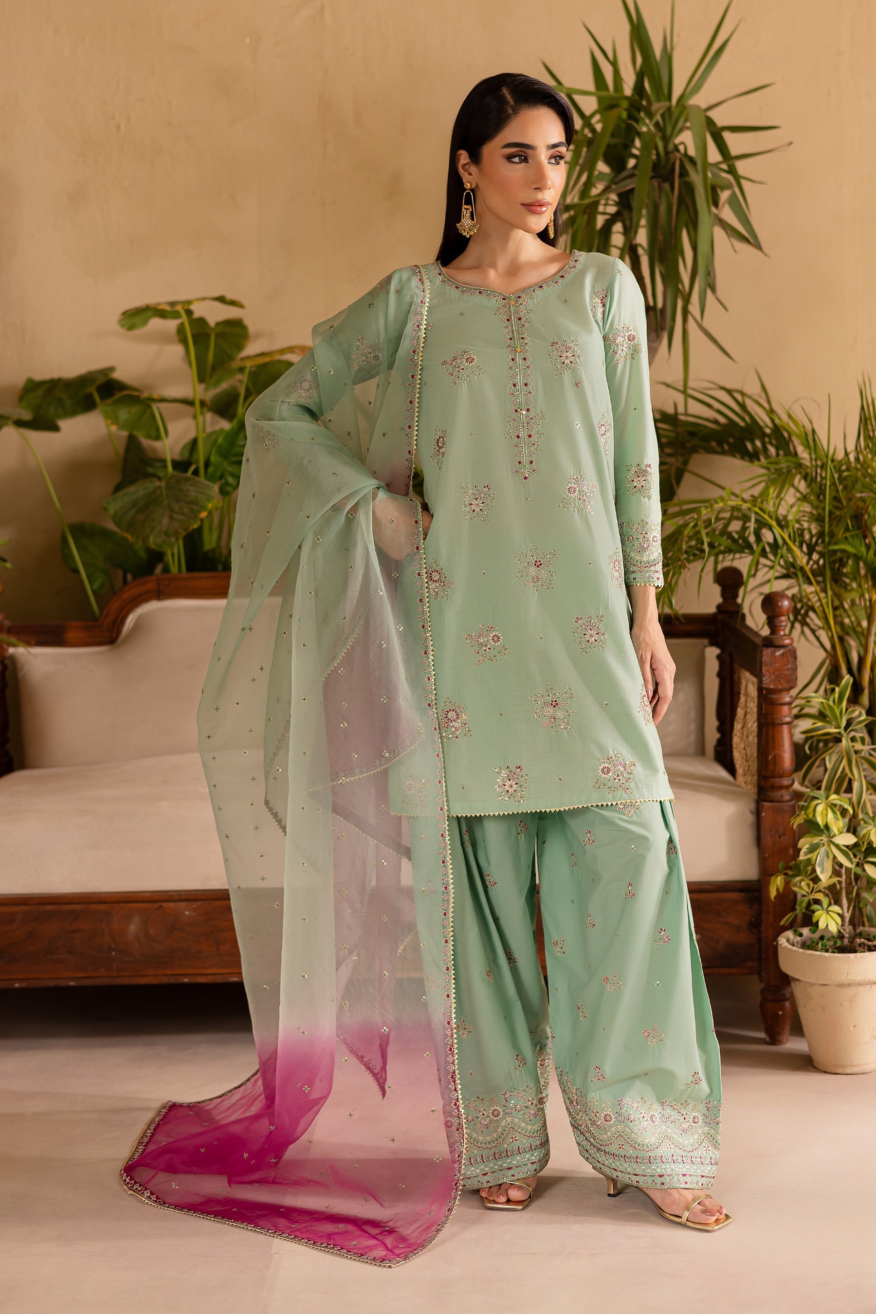 Batik | Nyra Embroidered Summer Solids | Amawas