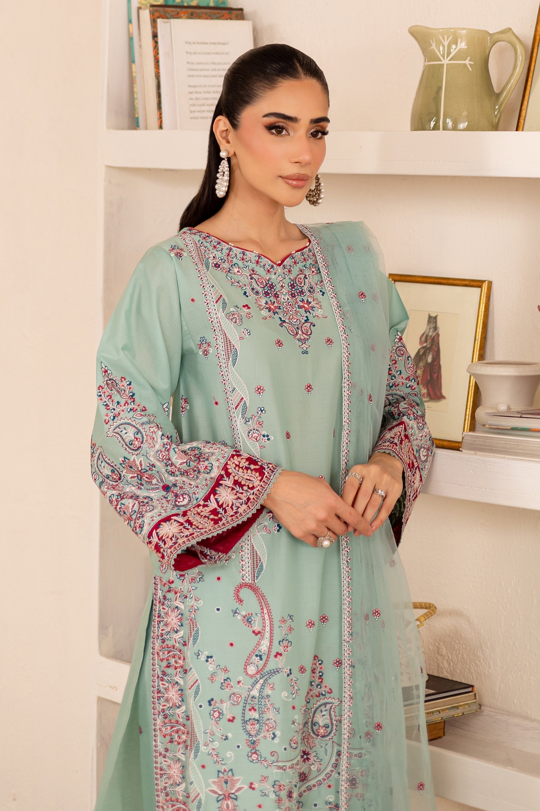 Batik | Nyra Embroidered Summer Solids | Zen