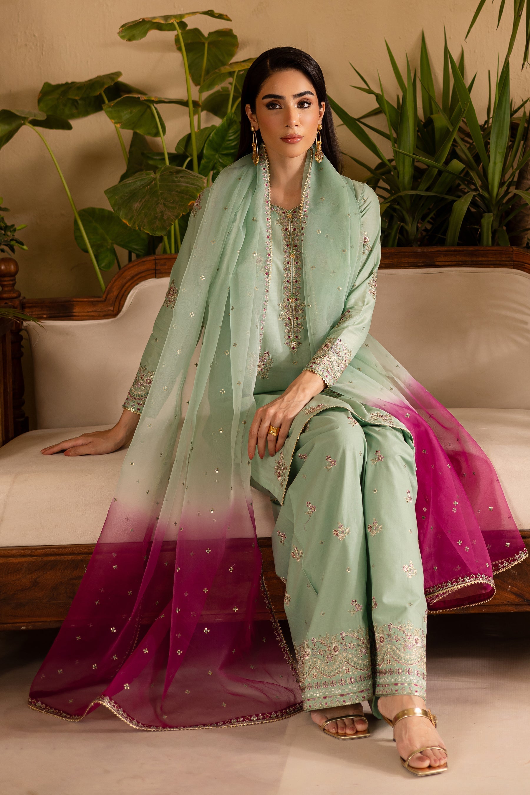 Batik | Nyra Embroidered Summer Solids | Amawas