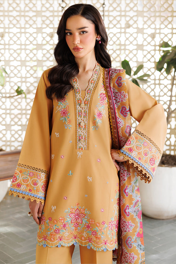 Farasha | Summer Weaves Embroidered Lawn | Golden Bloom