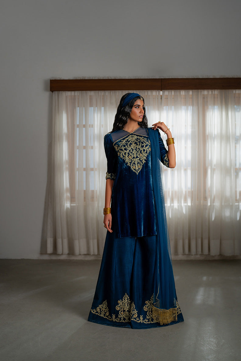 Caia | Luxury Velvet Edit 25 | Roselle (Blue)