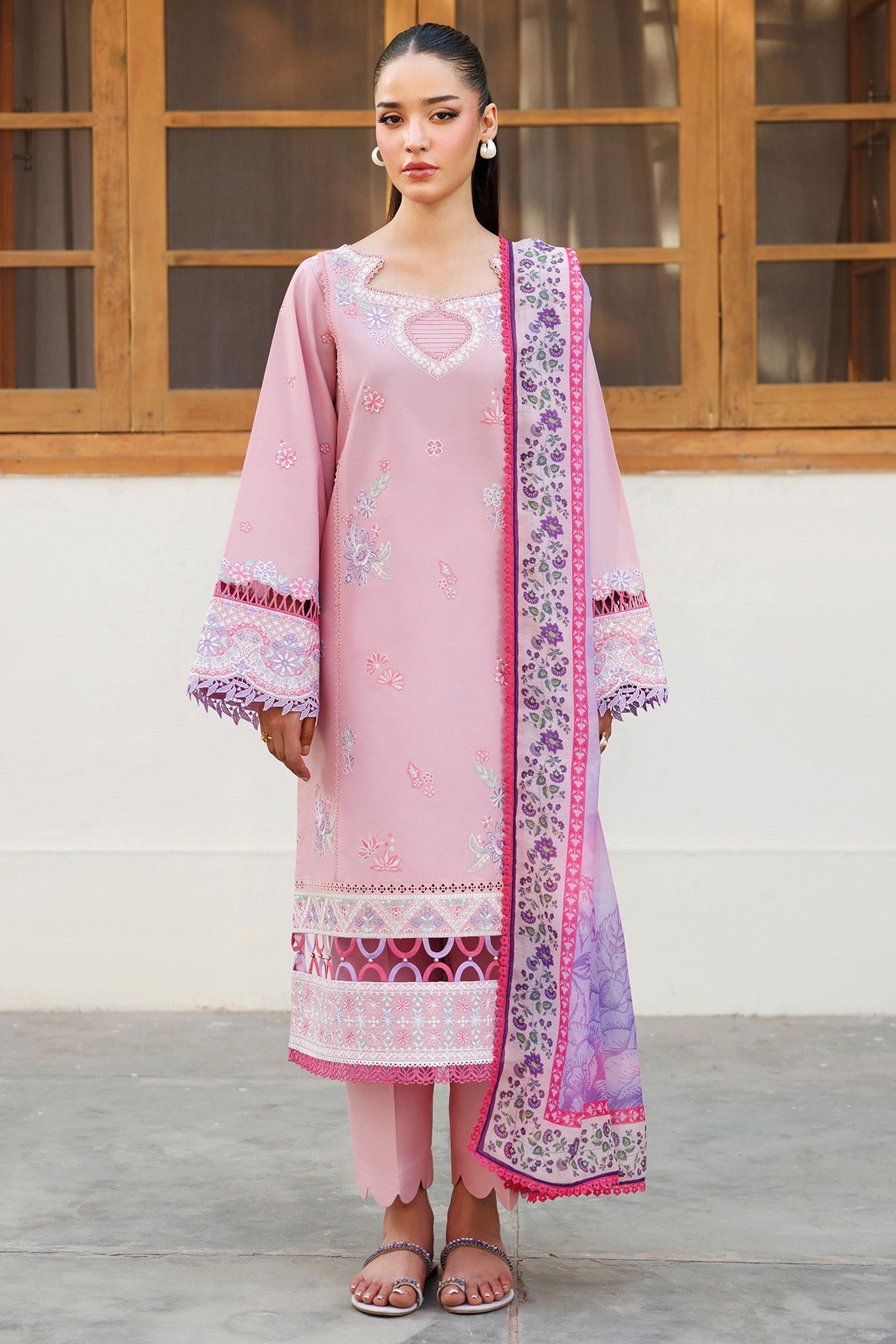 Farasha | Summer Weaves Embroidered Lawn | Petal Bloom