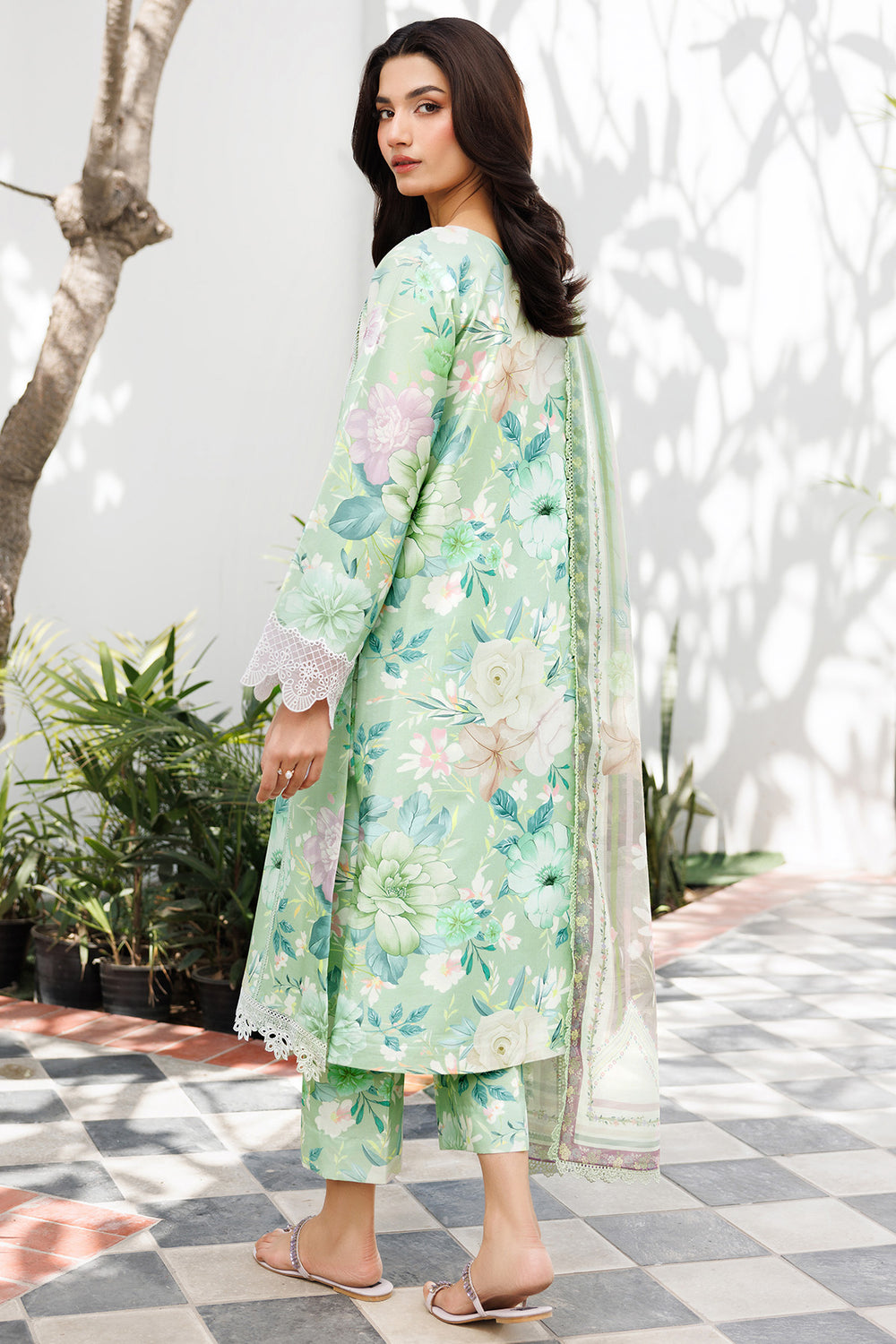 Farasha | Printed Essentials | Silken Sage