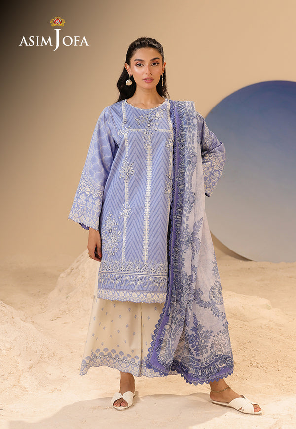 Asim Jofa | Summer Rhapsody | AJUBU-13 Printed Embroidered Lawn