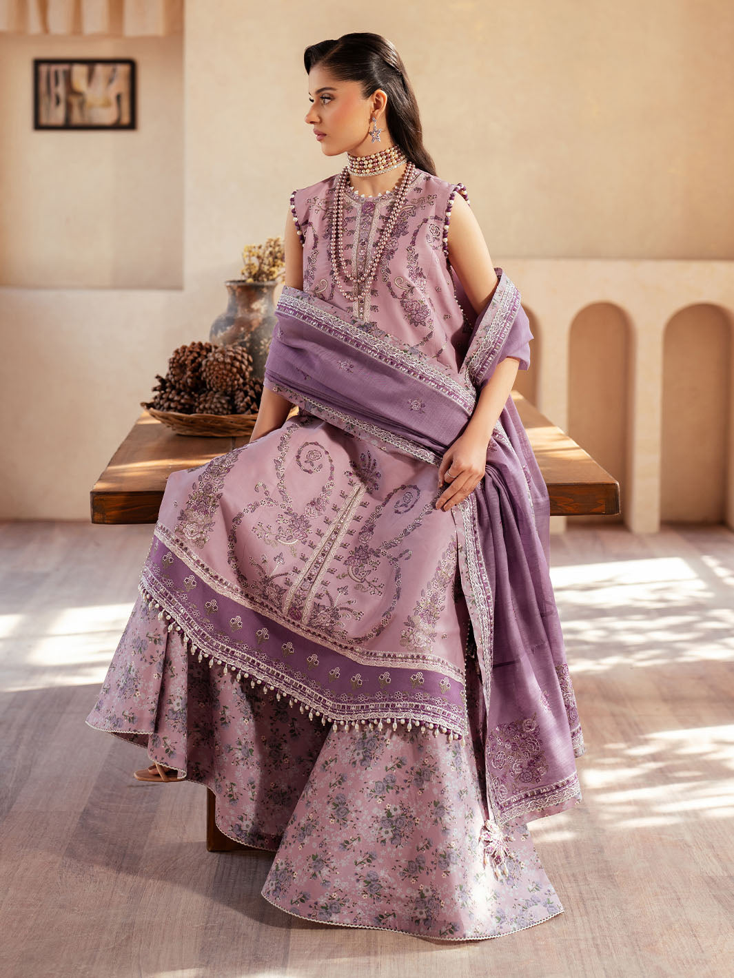 Bin Ilyas | Mehroze Luxury Lawn 25 | 93 - A