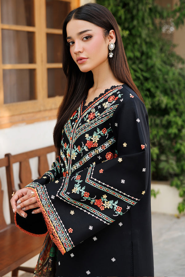 Farasha | Summer Weaves Embroidered Lawn | Midnight Veil