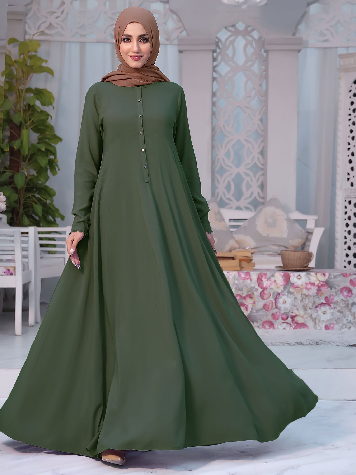 Abaya Chalcedony Dark Olive