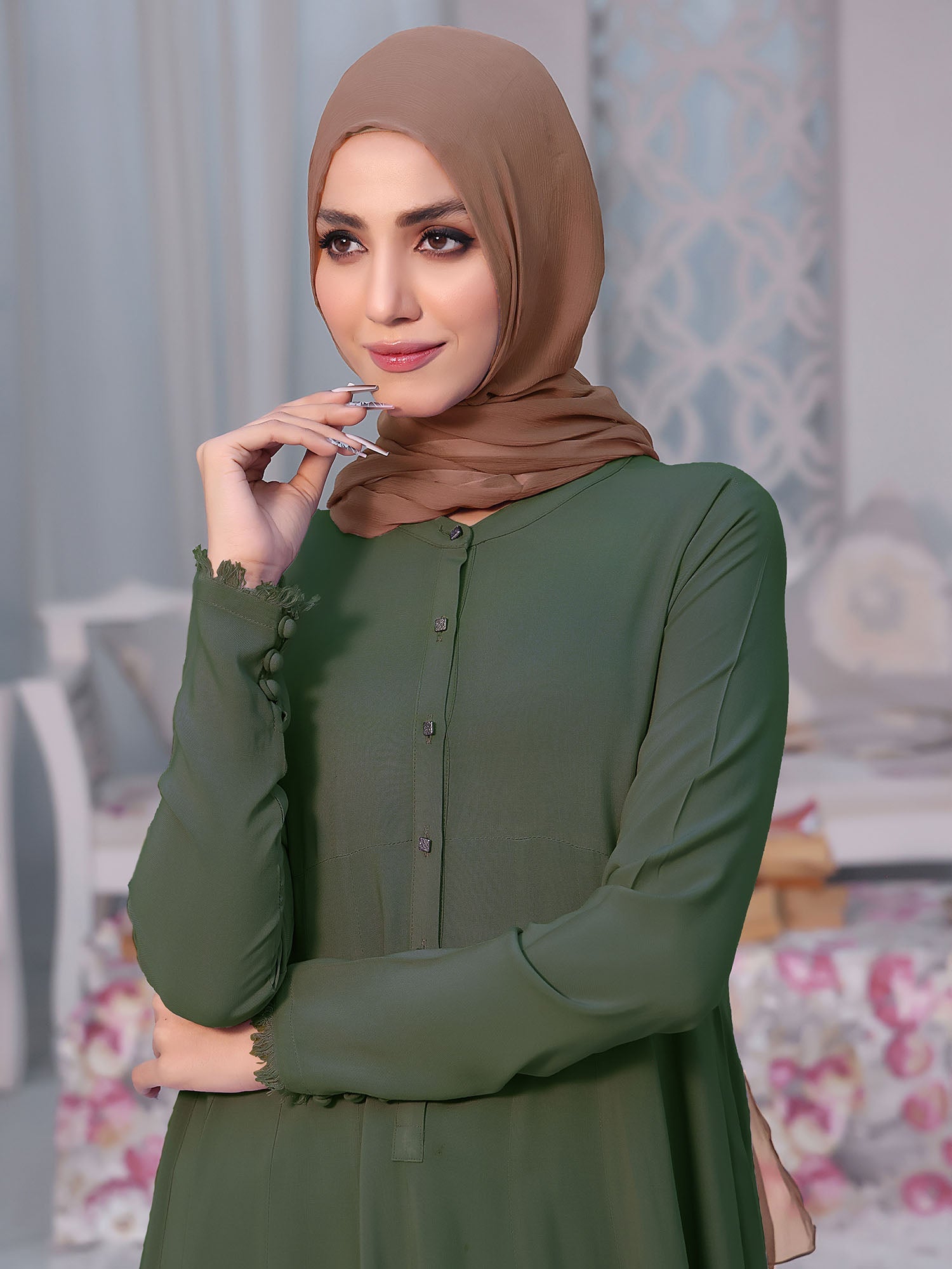 Abaya Chalcedony Dark Olive