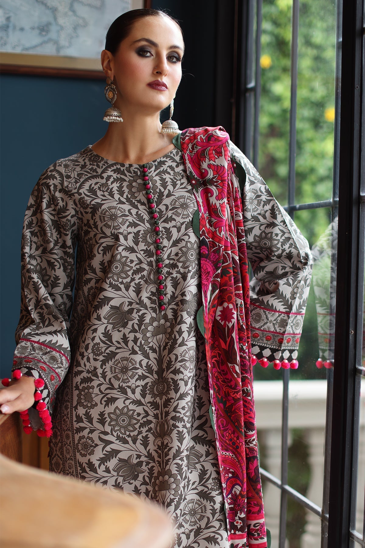 Charizma | C Prints Winter 25 | 3-PC Unstitched Printed Linen Collection CPW5-09