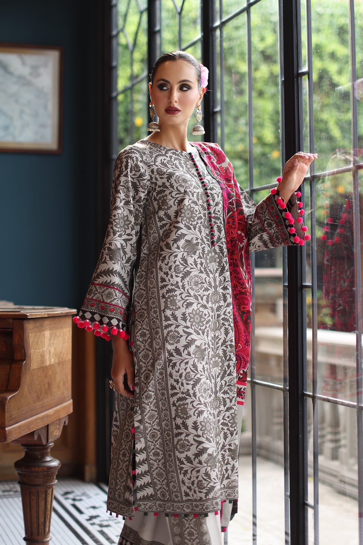 Charizma | C Prints Winter 25 | 3-PC Unstitched Printed Linen Collection CPW5-09