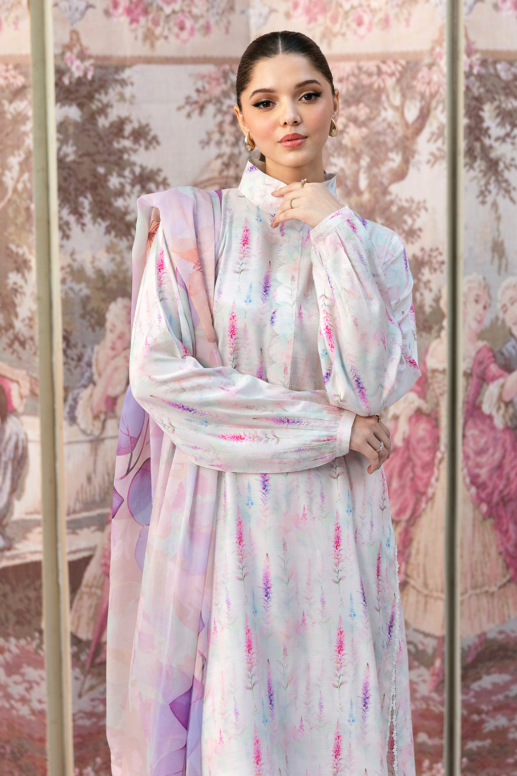 Afsanah | Basics Raw Silk |  White Misted AR-110