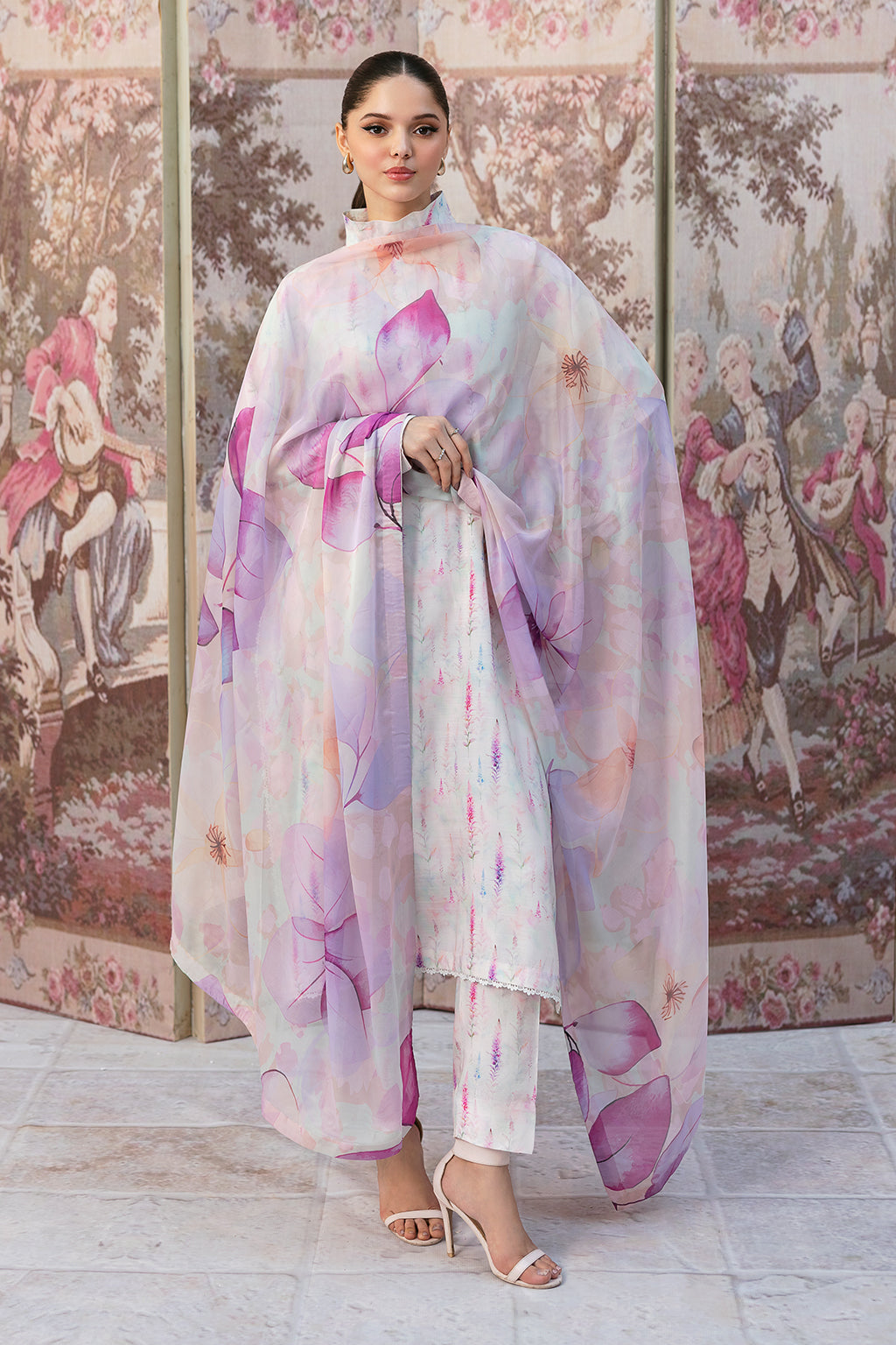 Afsanah | Basics Raw Silk |  White Misted AR-110