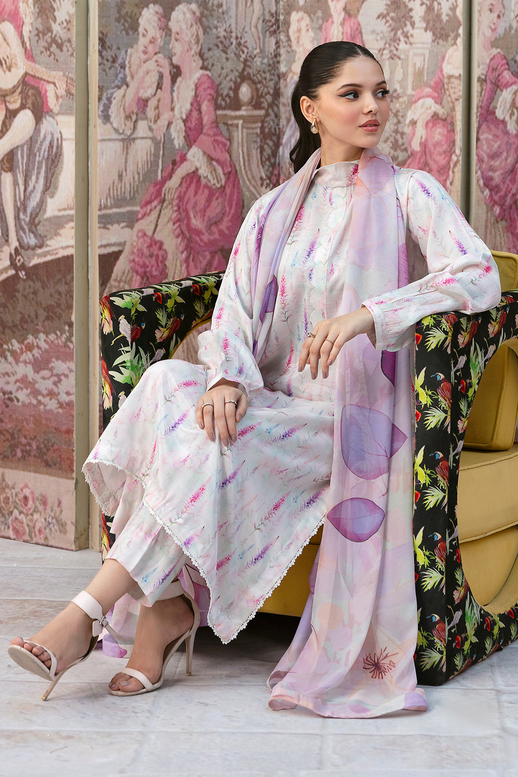 Afsanah | Basics Raw Silk |  White Misted AR-110