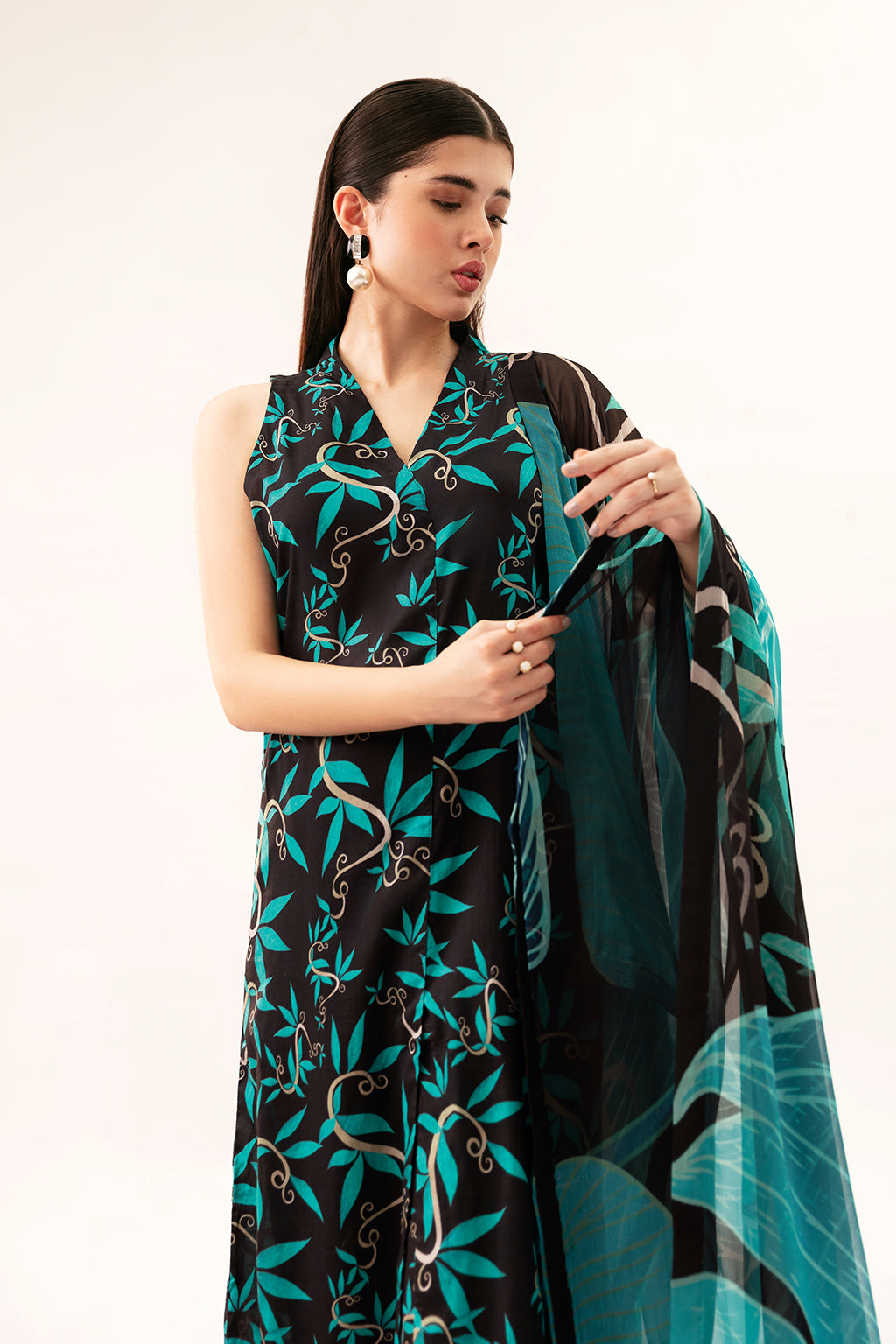 Afsanah | Ready to Wear |  Black Splash AP-08