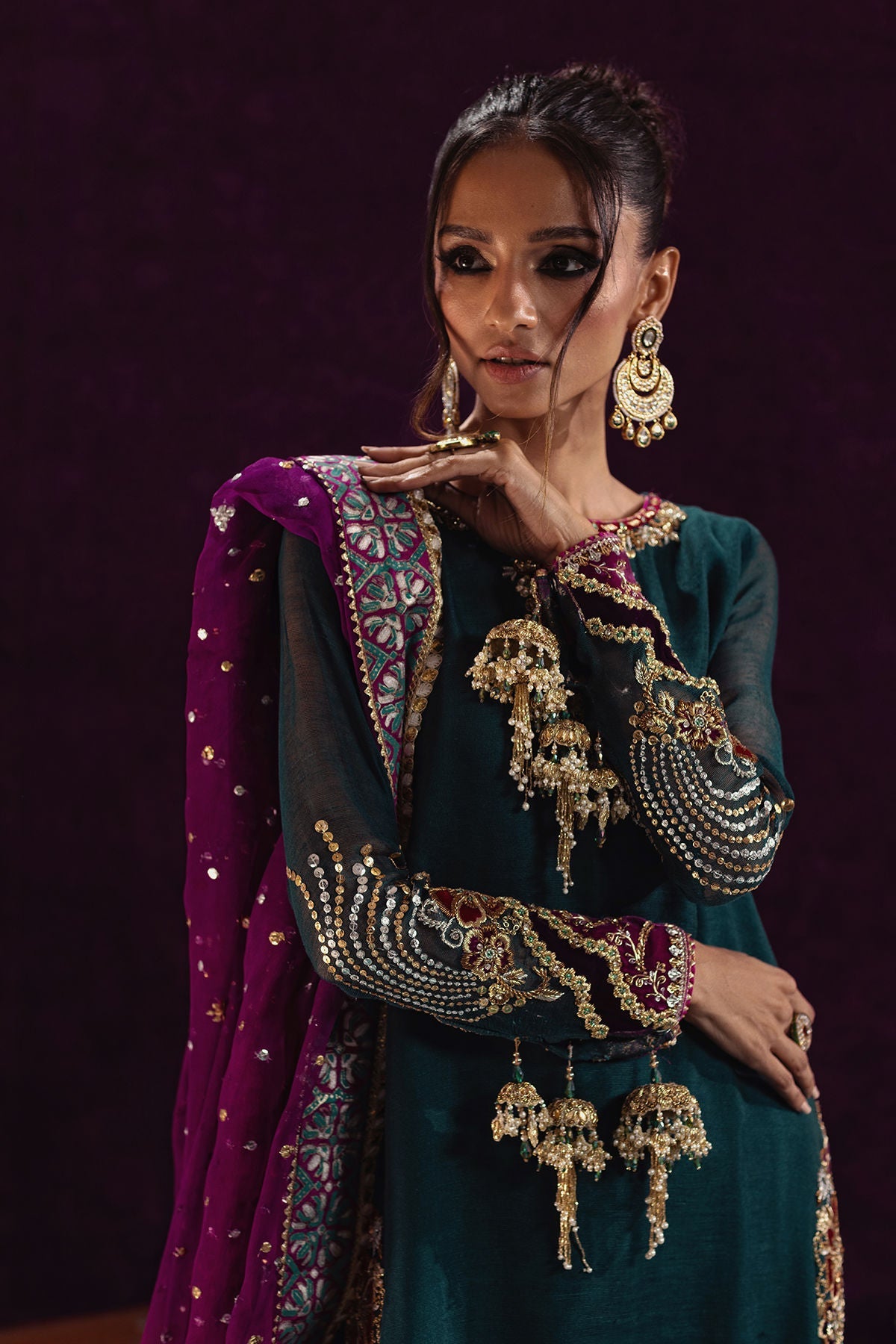 Annus Abrar | Mirha Winter Velour | Lila