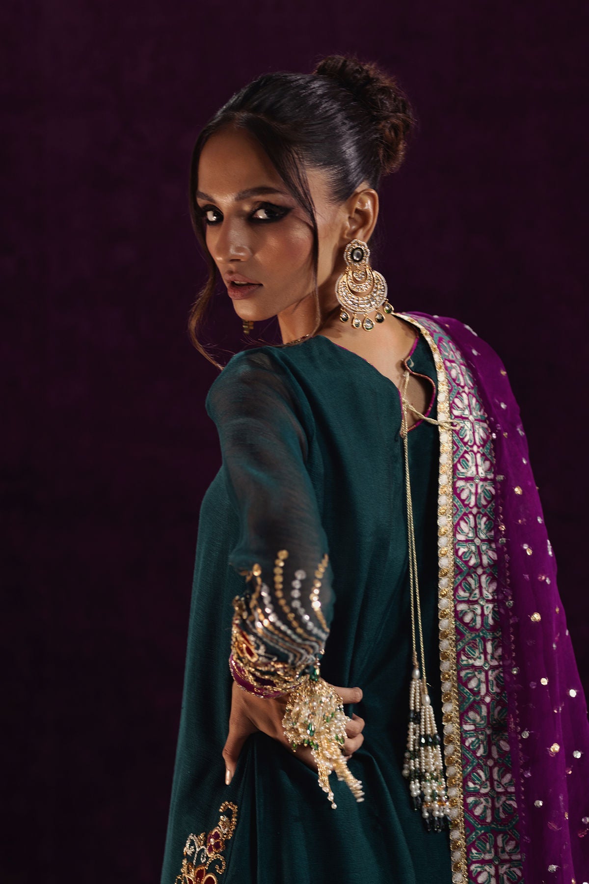 Annus Abrar | Mirha Winter Velour | Lila