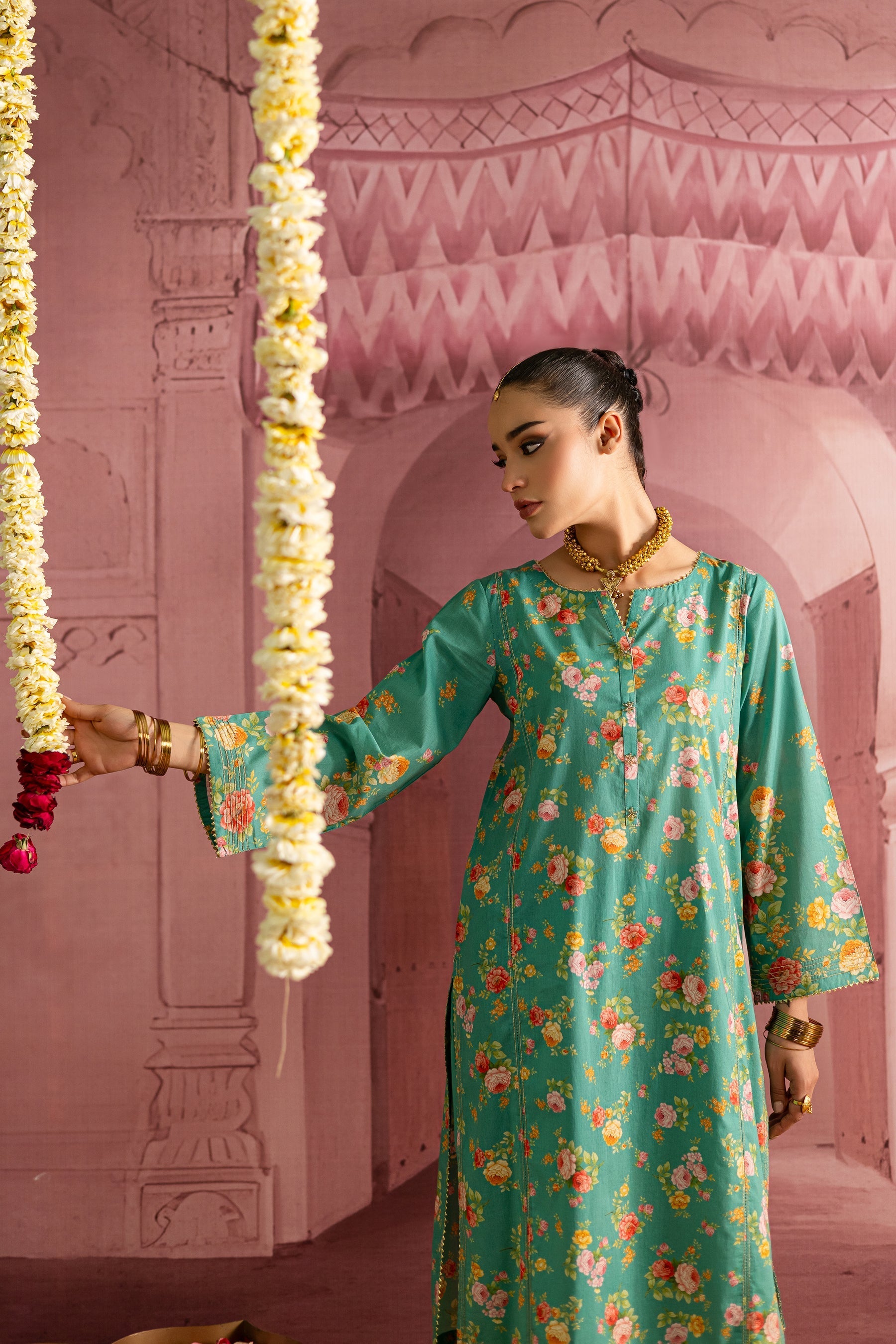 Batik | Chargbagh | Aquamarine