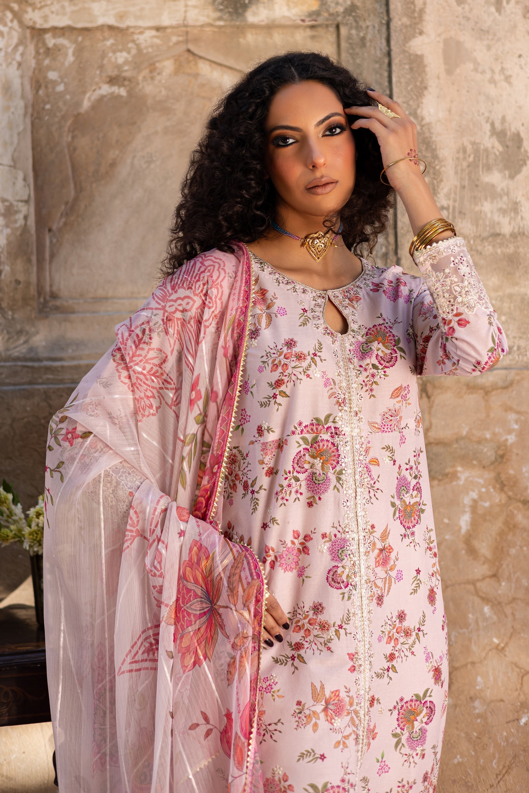 Batik | Chargbagh | Pink Lilly