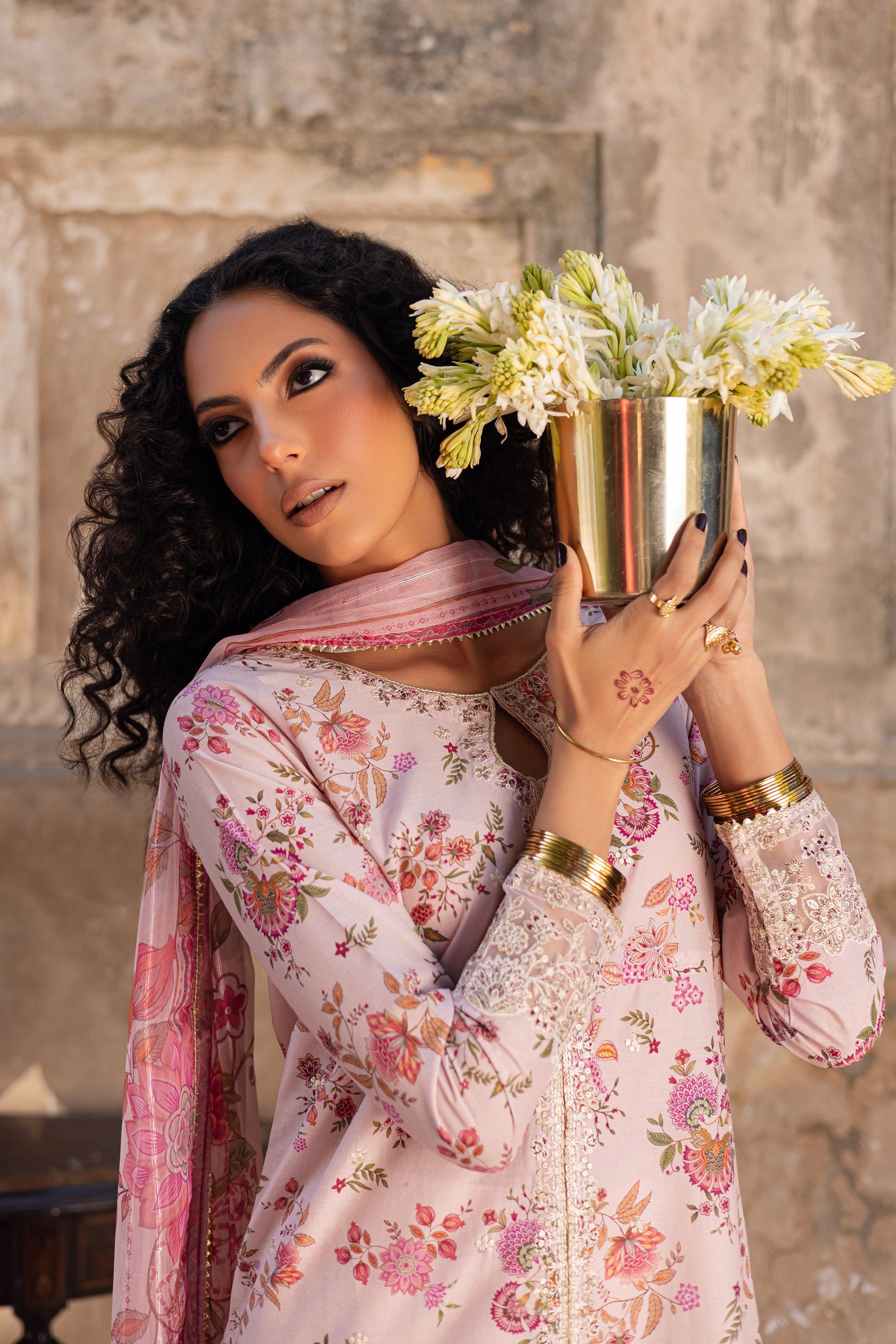 Batik | Chargbagh | Pink Lilly