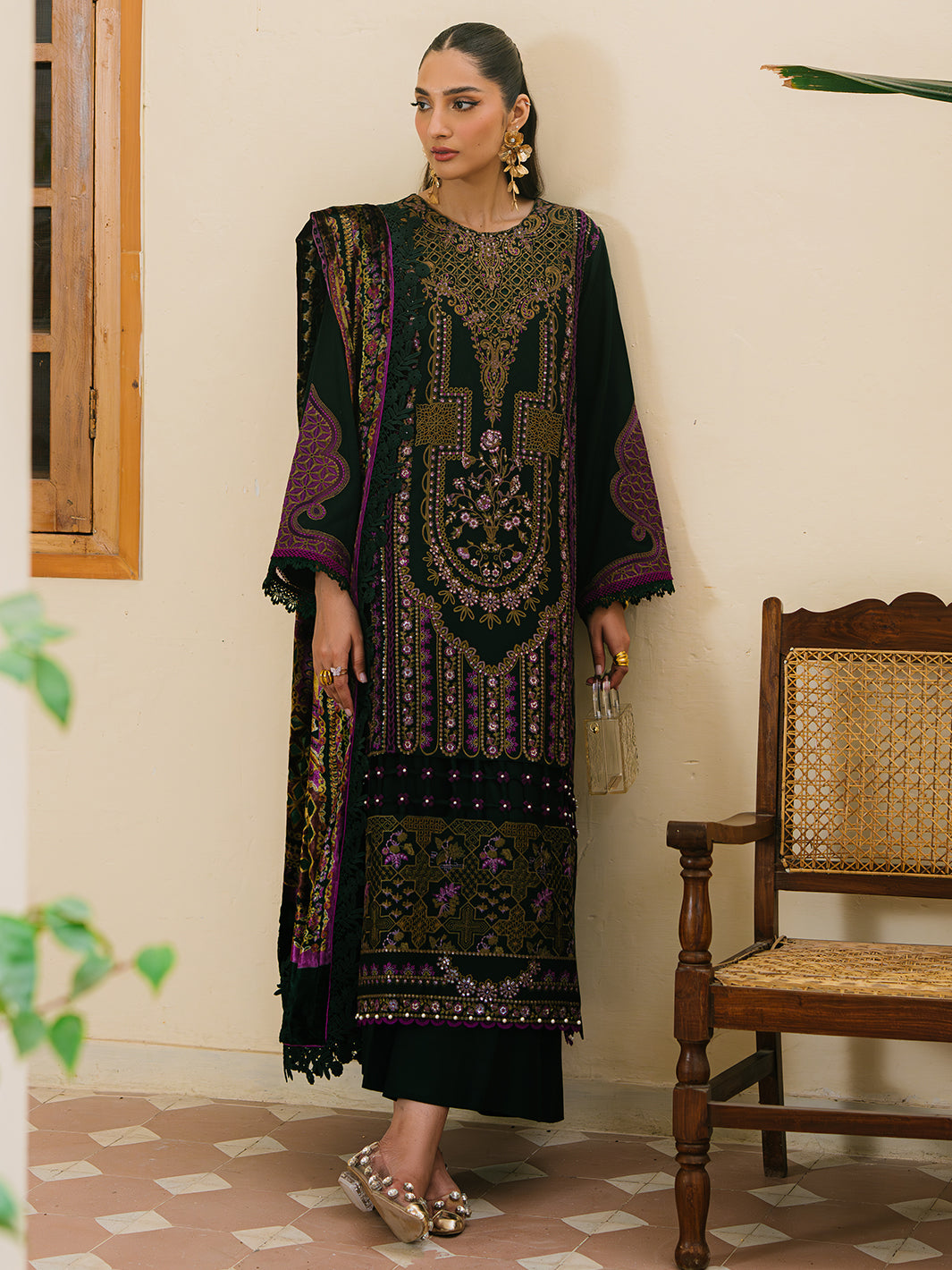 Bin Ilyas | Olivia Embroidered Winter 24 |  521 - A