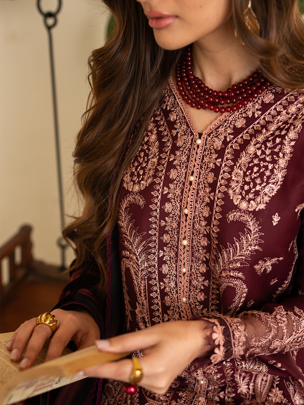 Bin Ilyas | Olivia Embroidered Winter 24 |  523 - A