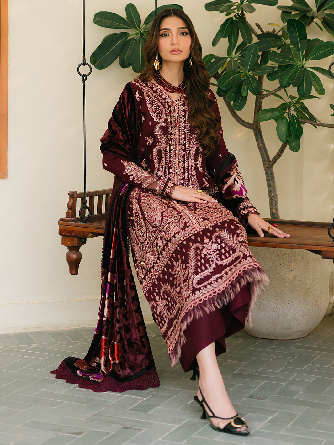 Bin Ilyas | Olivia Embroidered Winter 24 |  523 - A